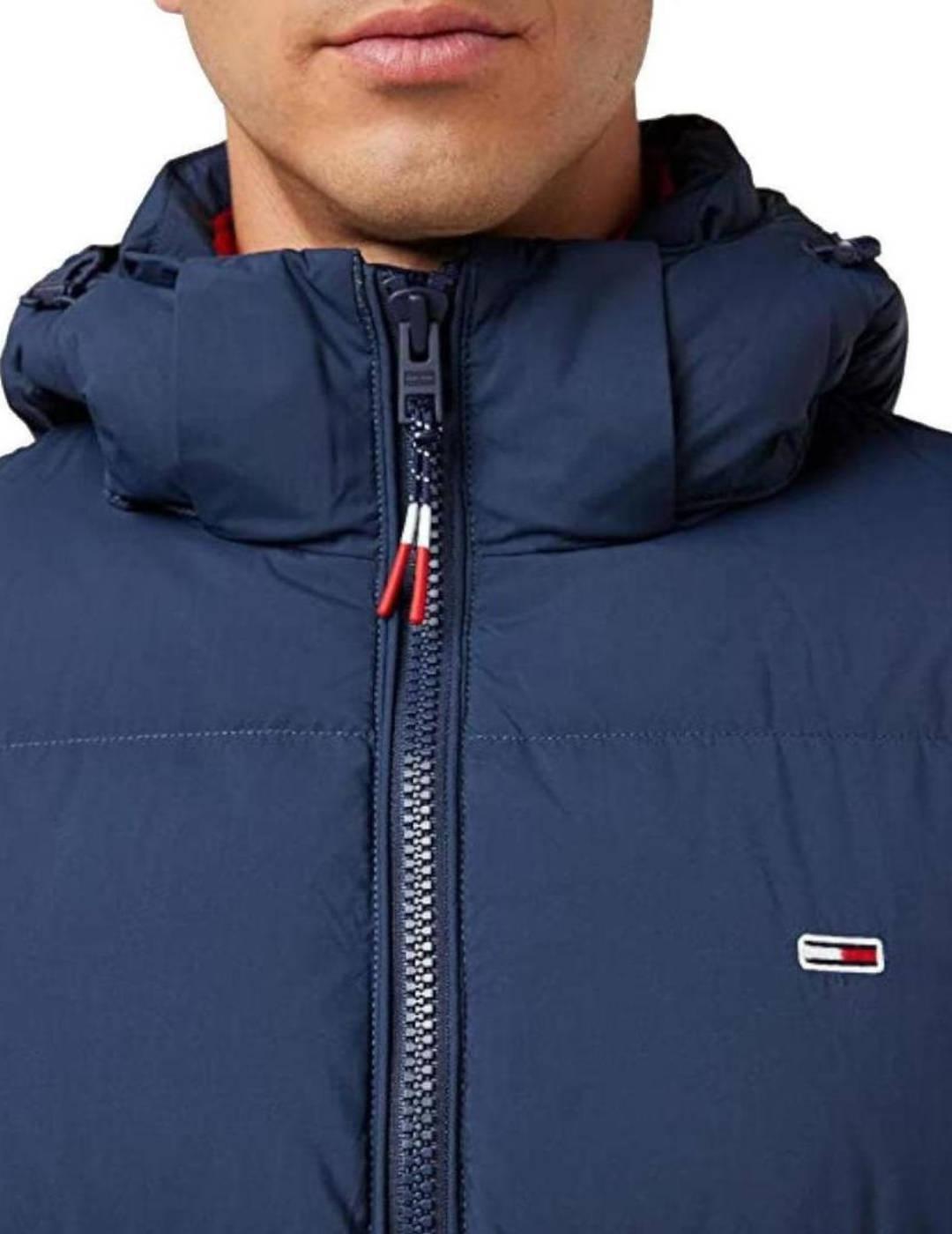 Parka Tommy Jeans essential down azul de hombre-b