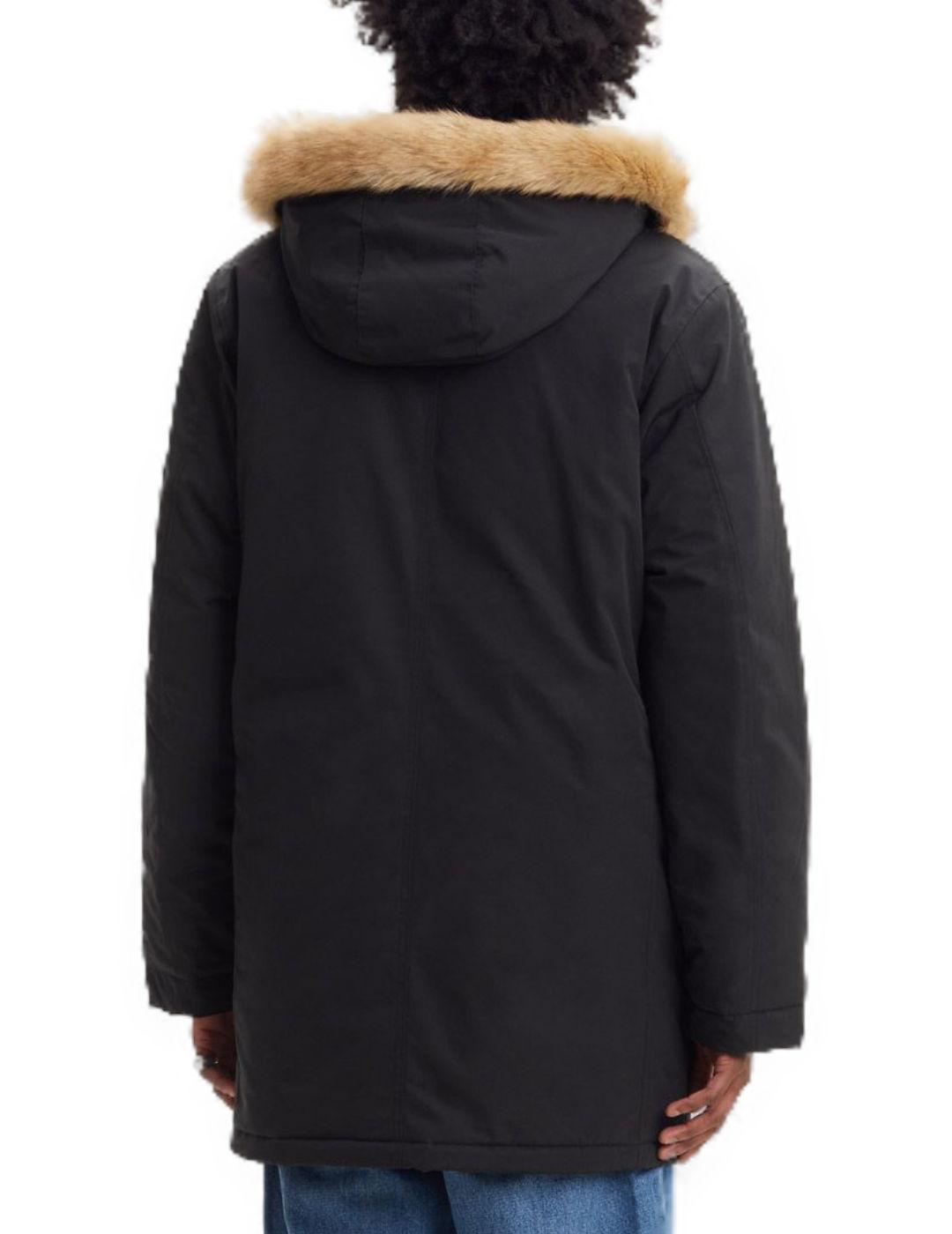 Parka Levis prescott negra para hombre-b