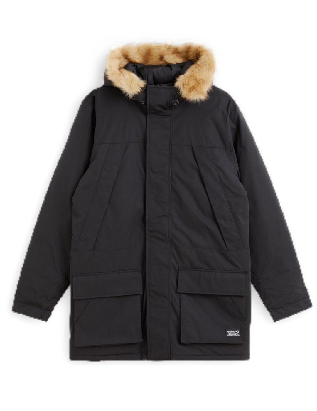 Parka Levis prescott negra para hombre-b