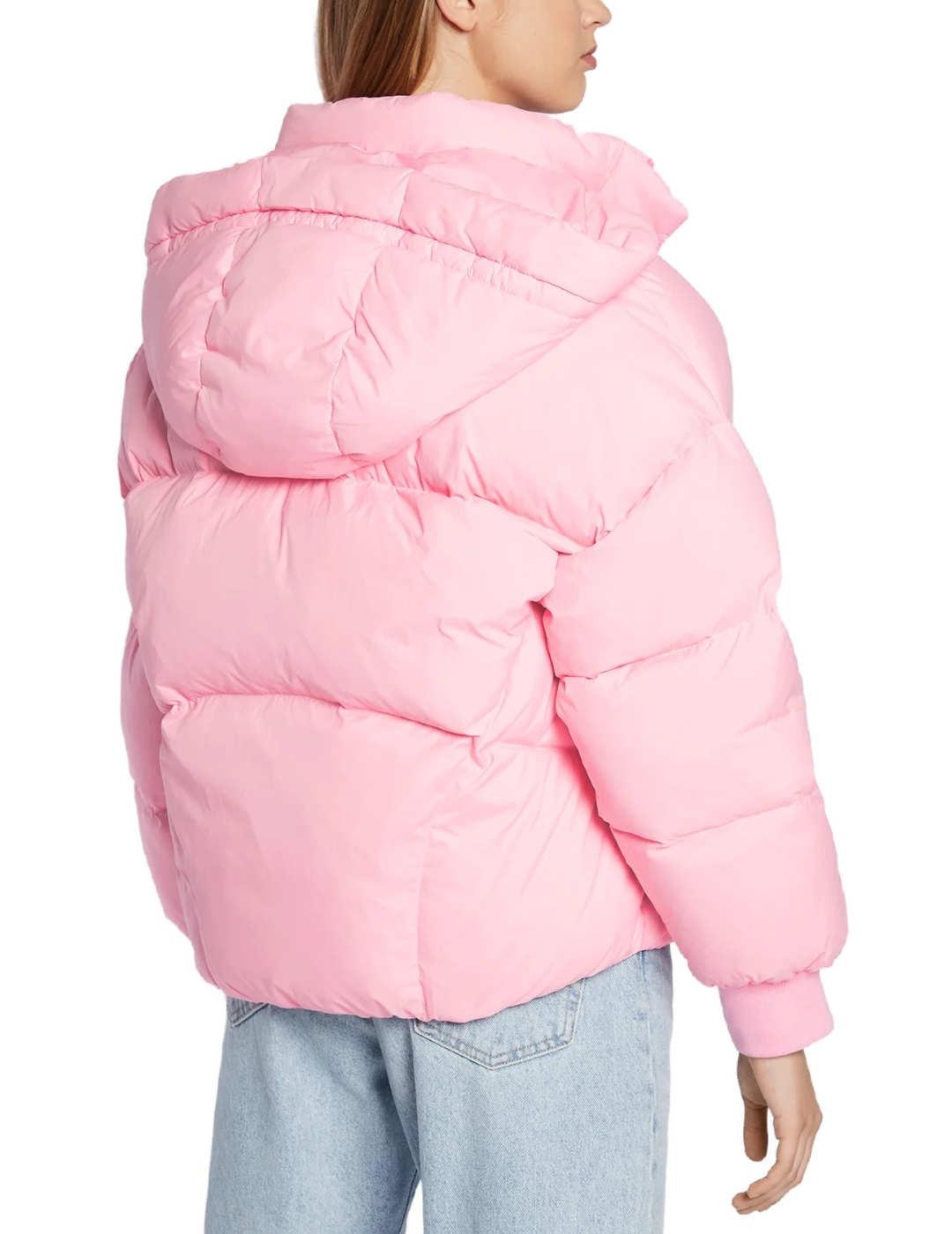 Abrigo Levis puffer en color rosa para mujer-b