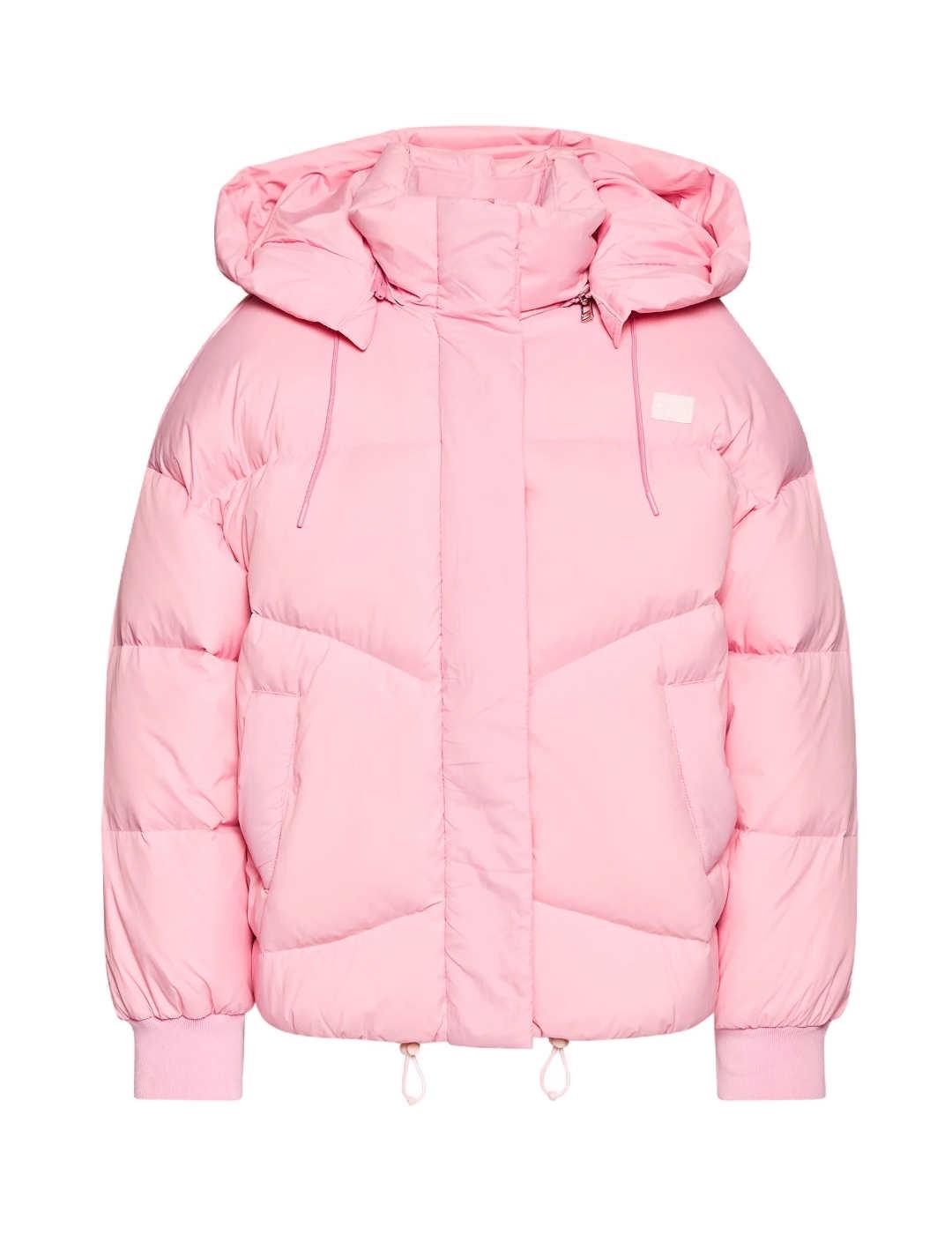 Abrigo Levis puffer en color rosa para mujer-b