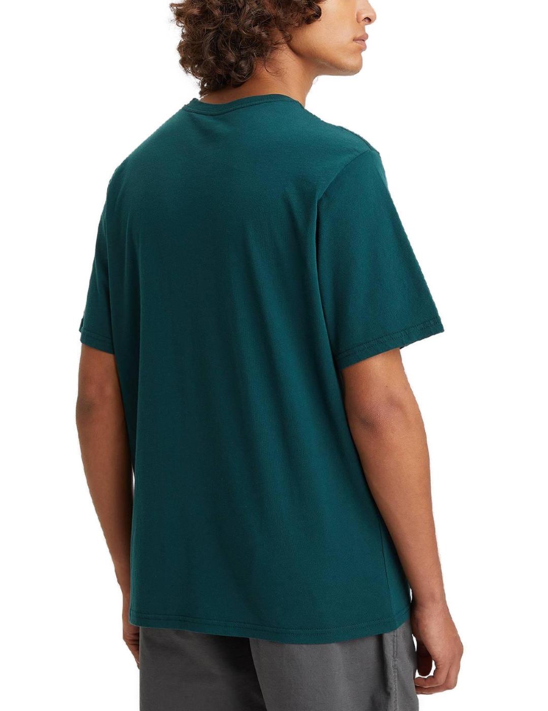 Camiseta Levis relaxed verde para hombre-b