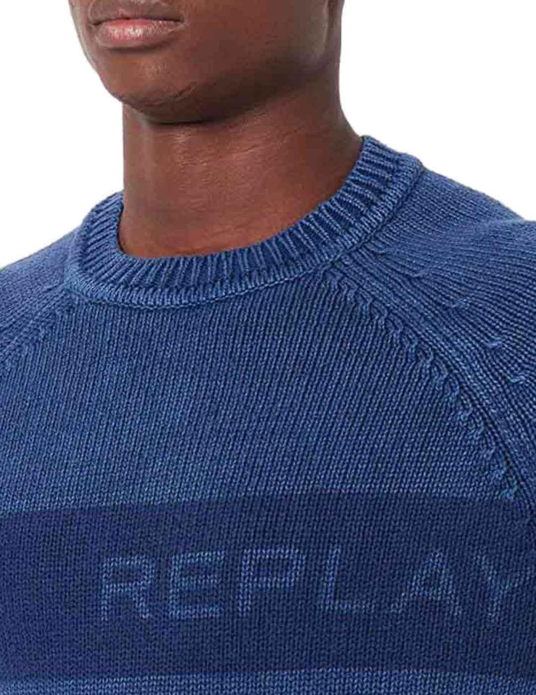 Jersey Replay marino para hombre -b