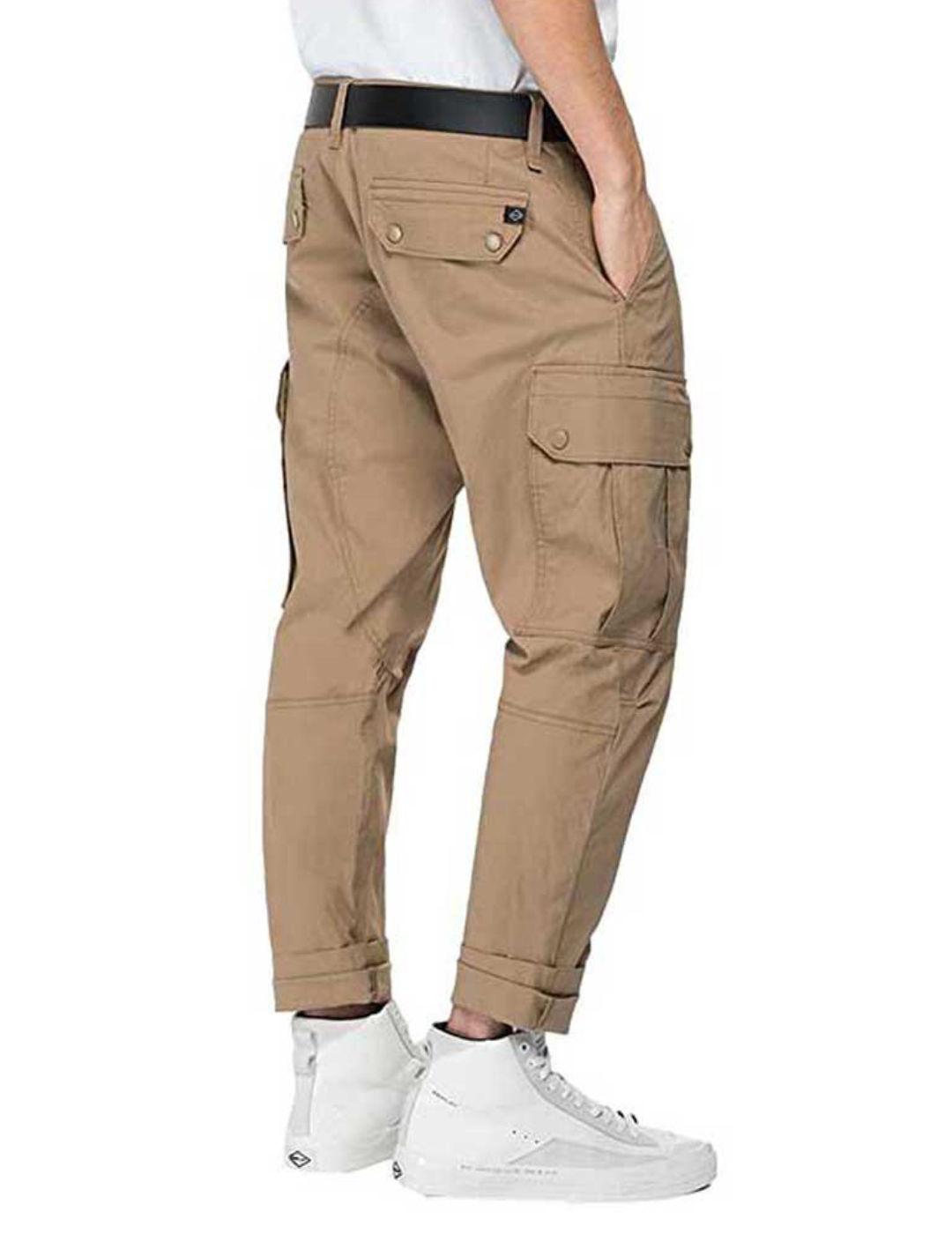 Pantalon Replay marrón para hombre -b