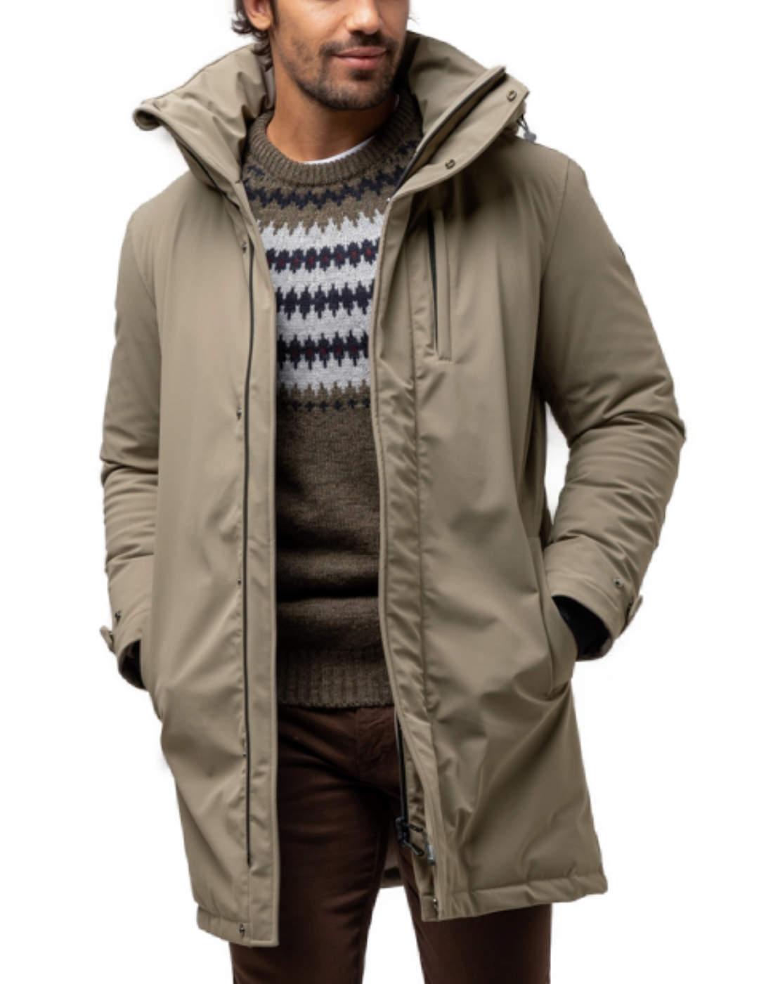 Parka Scotta Rainy beige para hombre -b