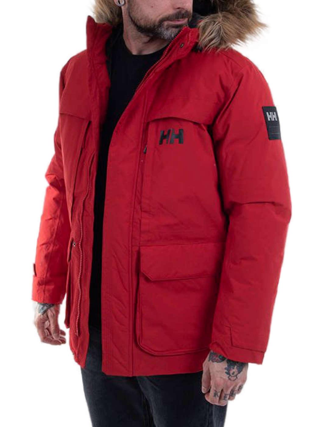 Parka Helly Hansen aislamiento roja para hombre-b