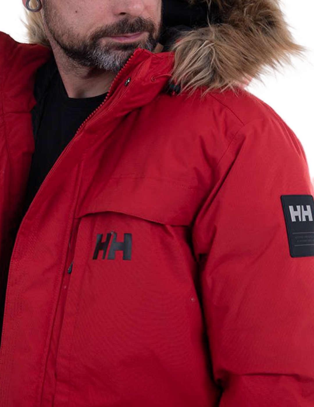 Parka Helly Hansen aislamiento roja para hombre-b