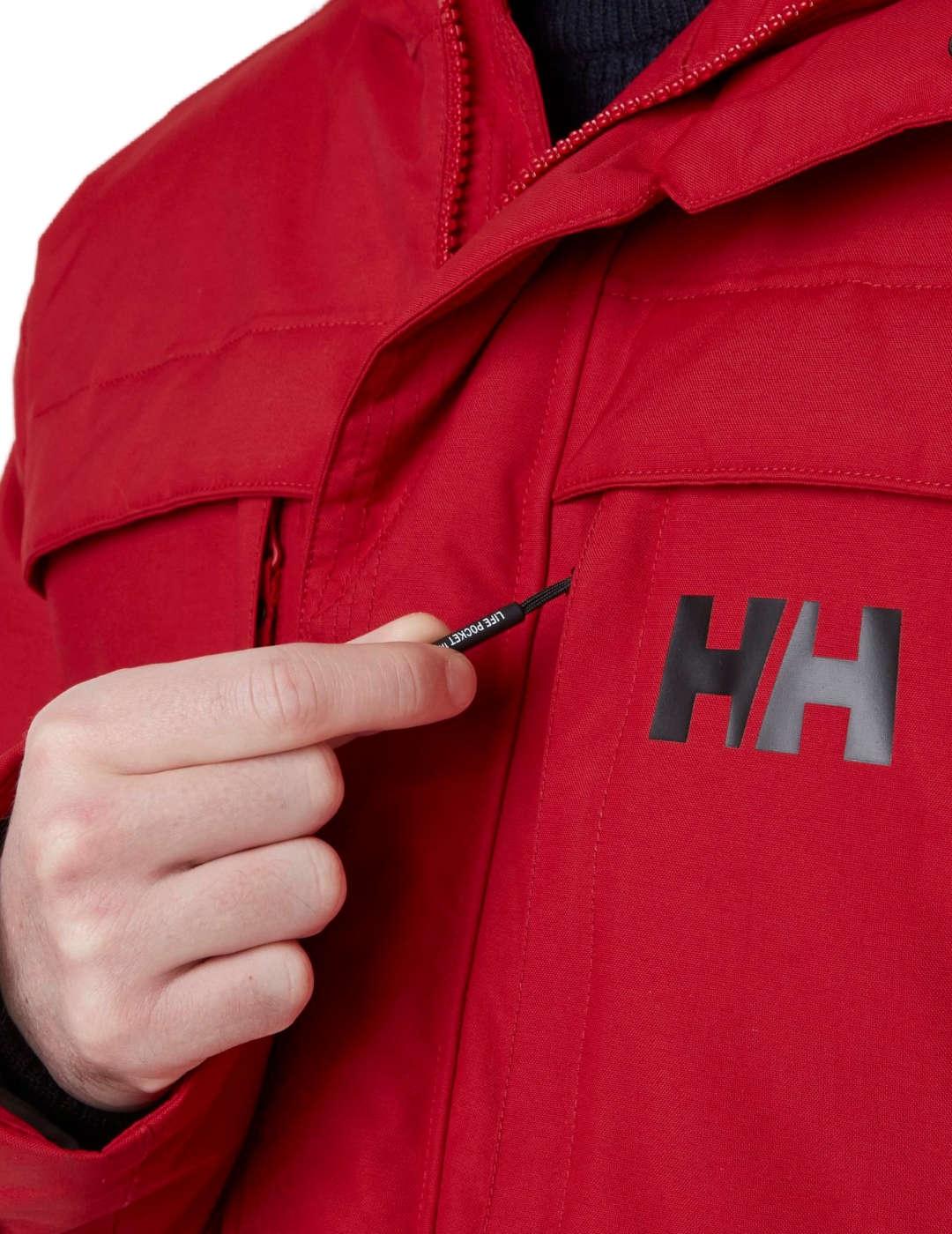 Parka Helly Hansen aislamiento roja para hombre-b