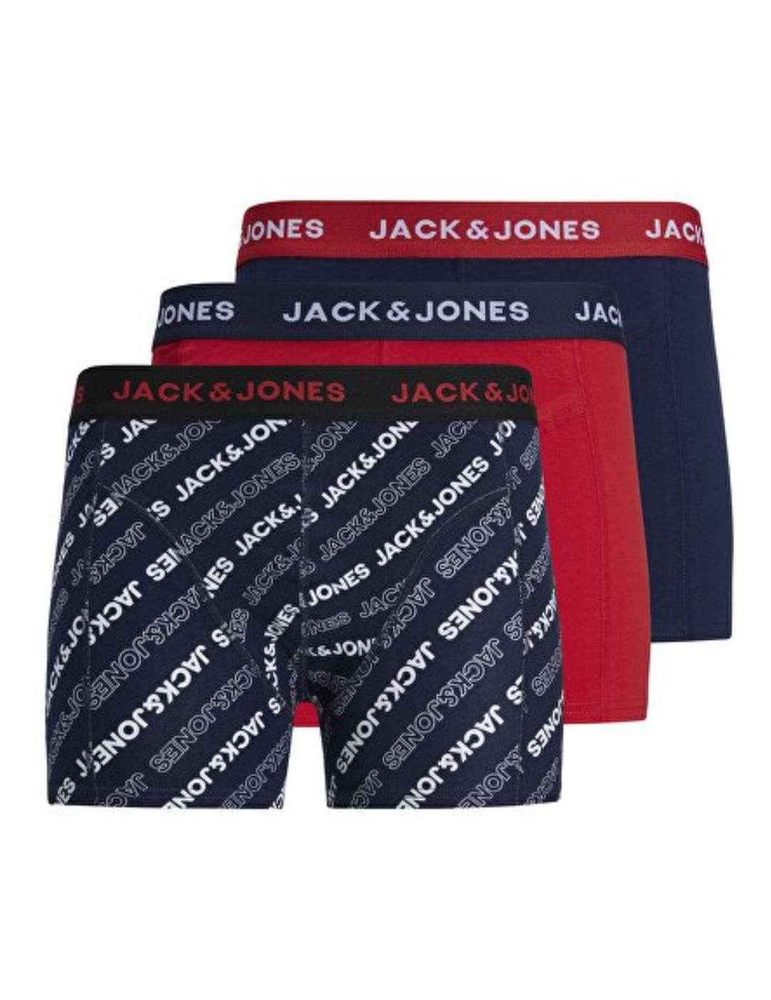 Pack triple boxer Jack & Jones marino hombre-b