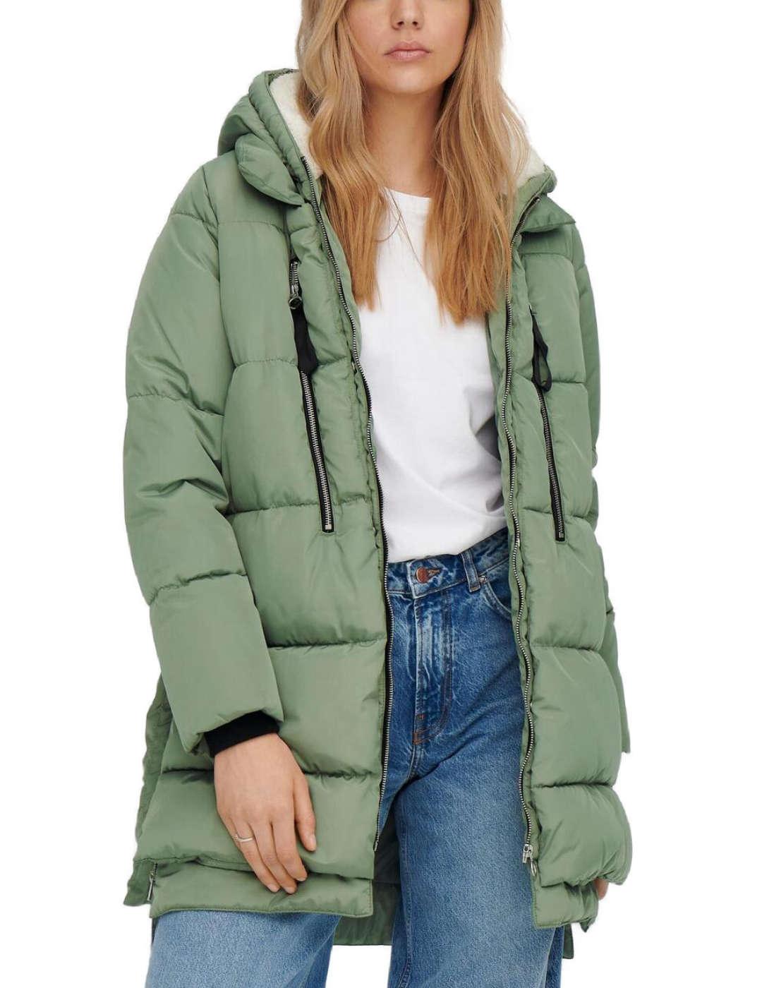Plumas Only Nora largo verde para mujer b