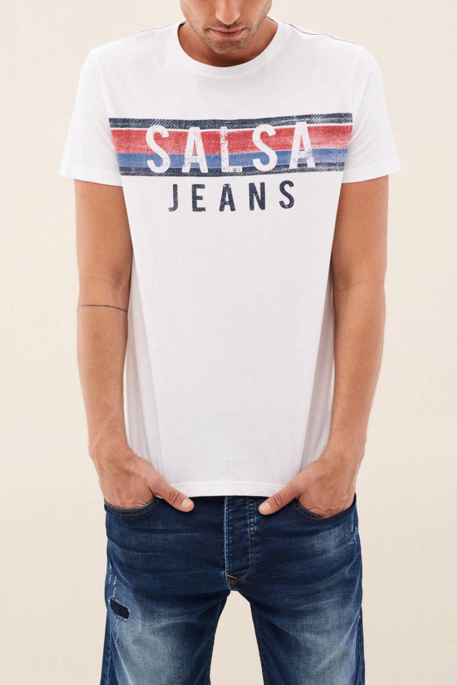 CAMISETA SALSA JEANS BLANCA-V