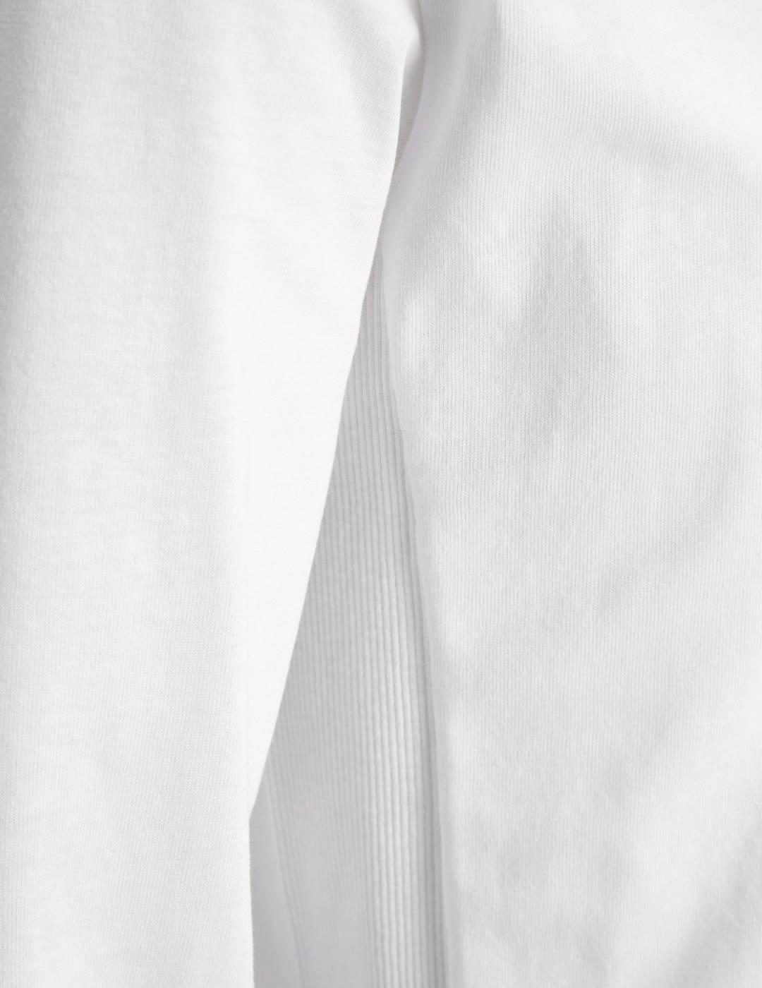 Camiseta Jack & Jones manga larga blanca hombre-b