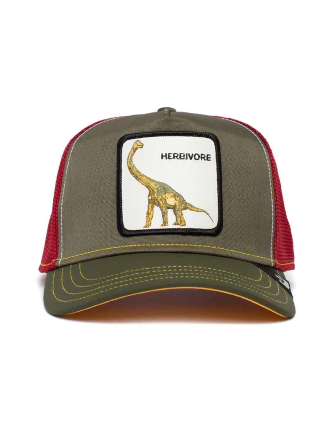 Gorra Goorin Herbivore verde/rojo dinosaurio-b