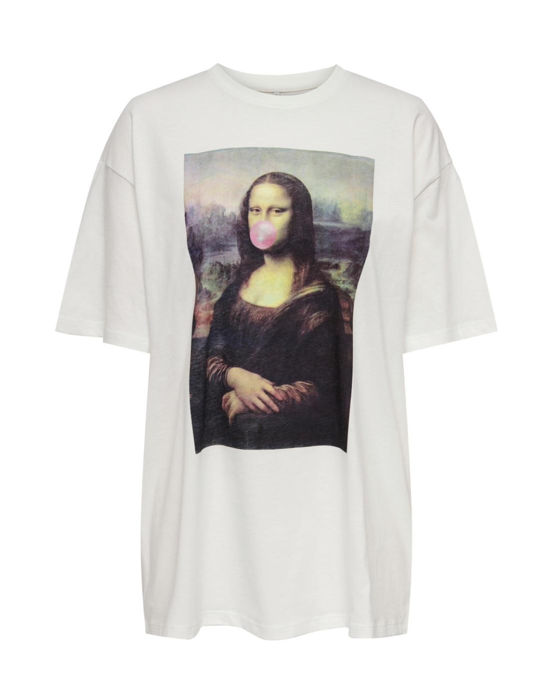 Camiseta Only Monalisa blanco para mujer -b