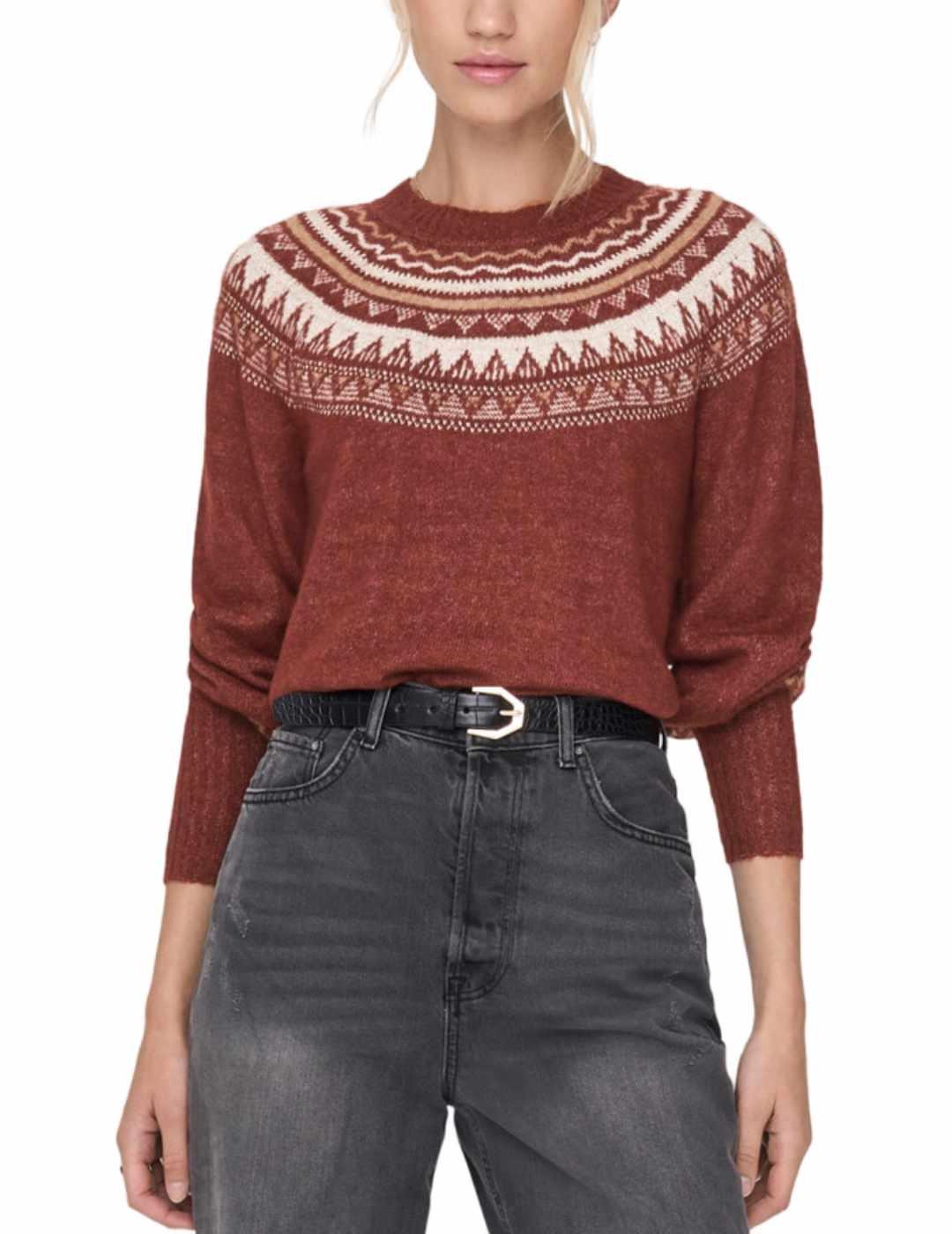 Jersey Only Lona rojo para mujer -b