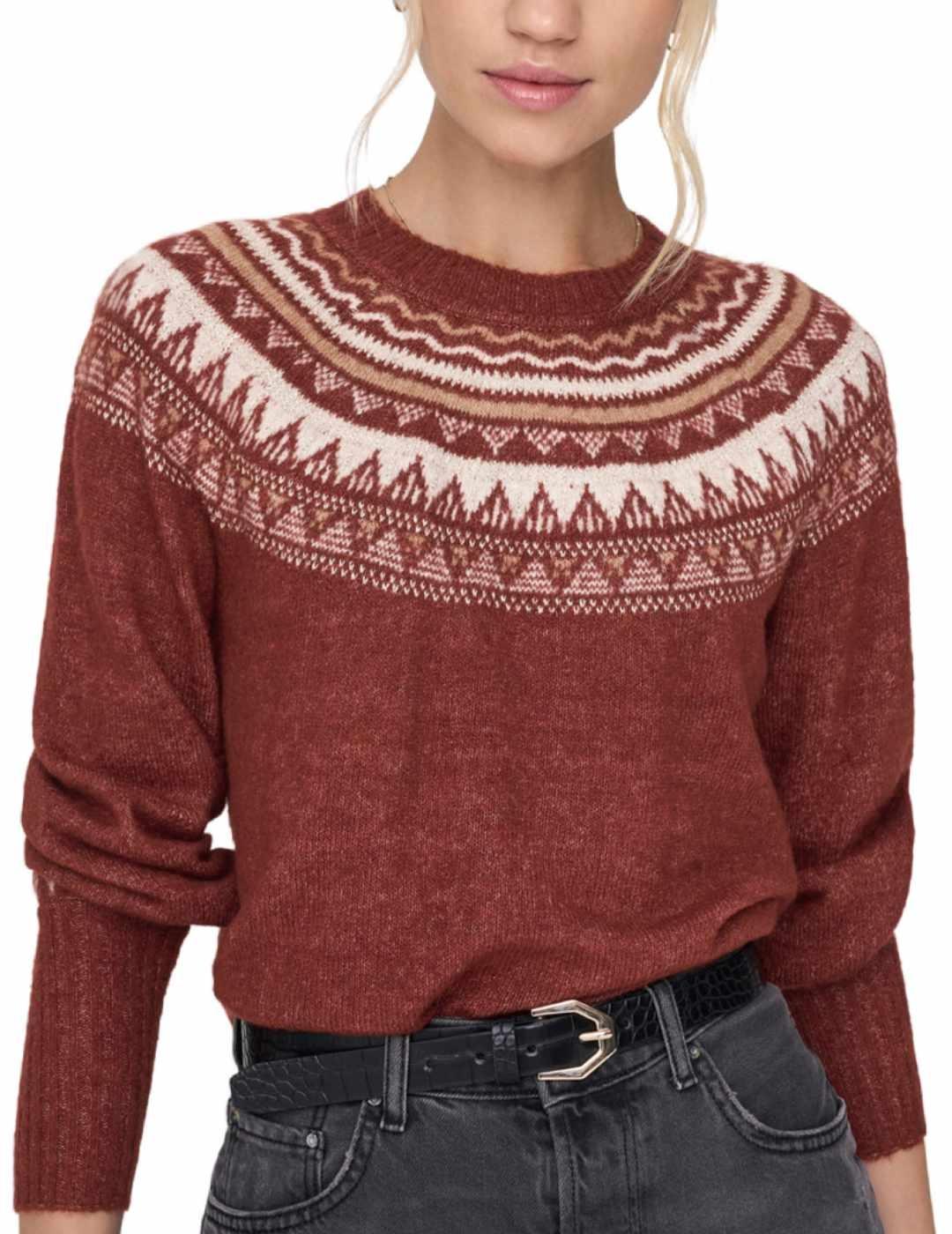 Jersey Only Lona rojo para mujer -b