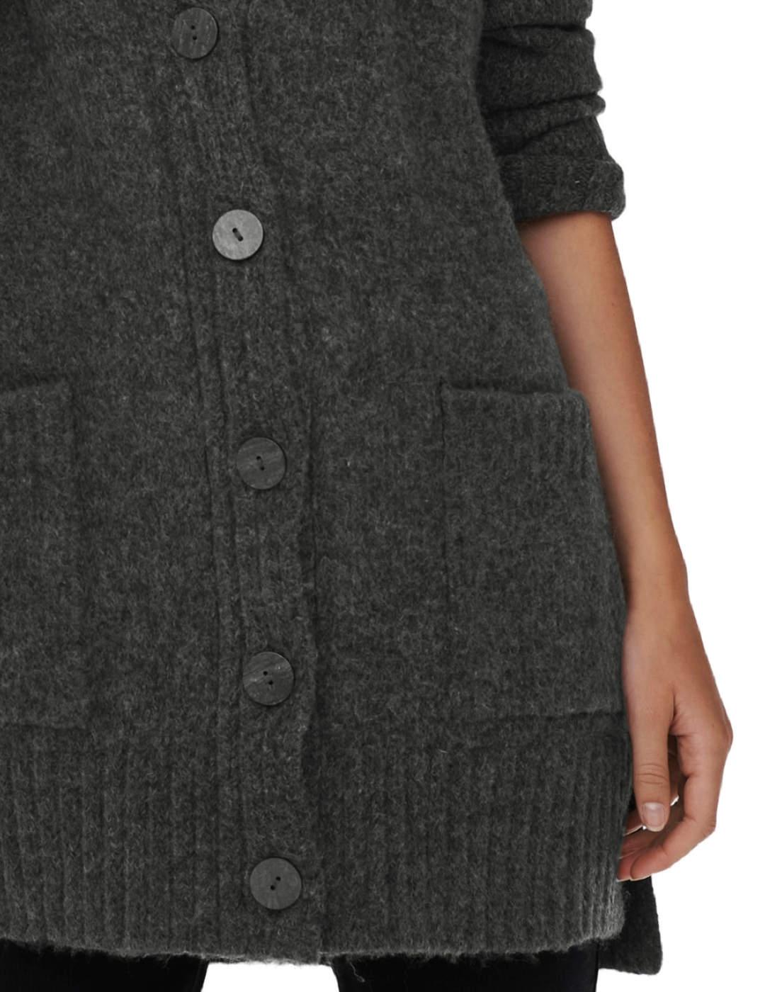 Cardigan Only Airy gris oscuro para mujer -b