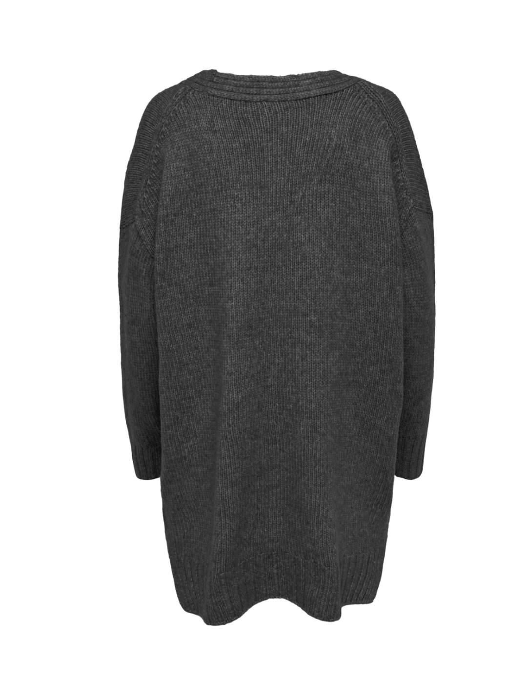 Cardigan Only Airy gris oscuro para mujer -b