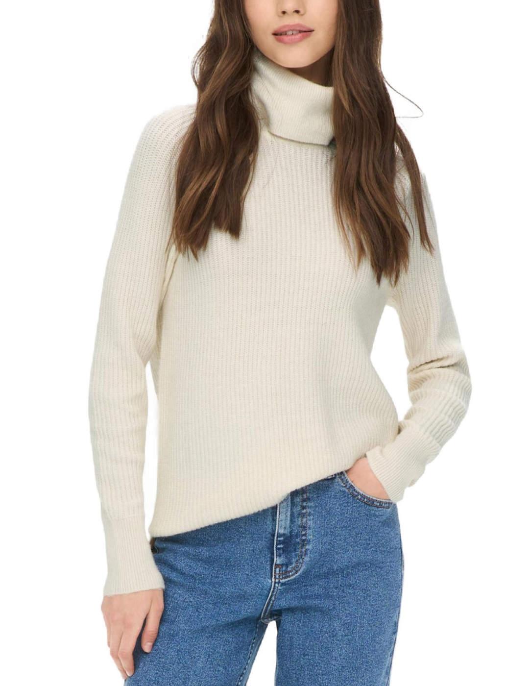 Jersey Only Fia Katia blanco roto para mujer -b