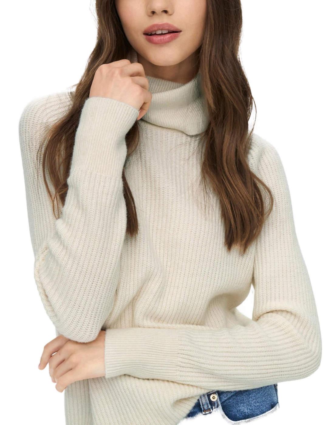 Jersey Only Fia Katia blanco roto para mujer -b