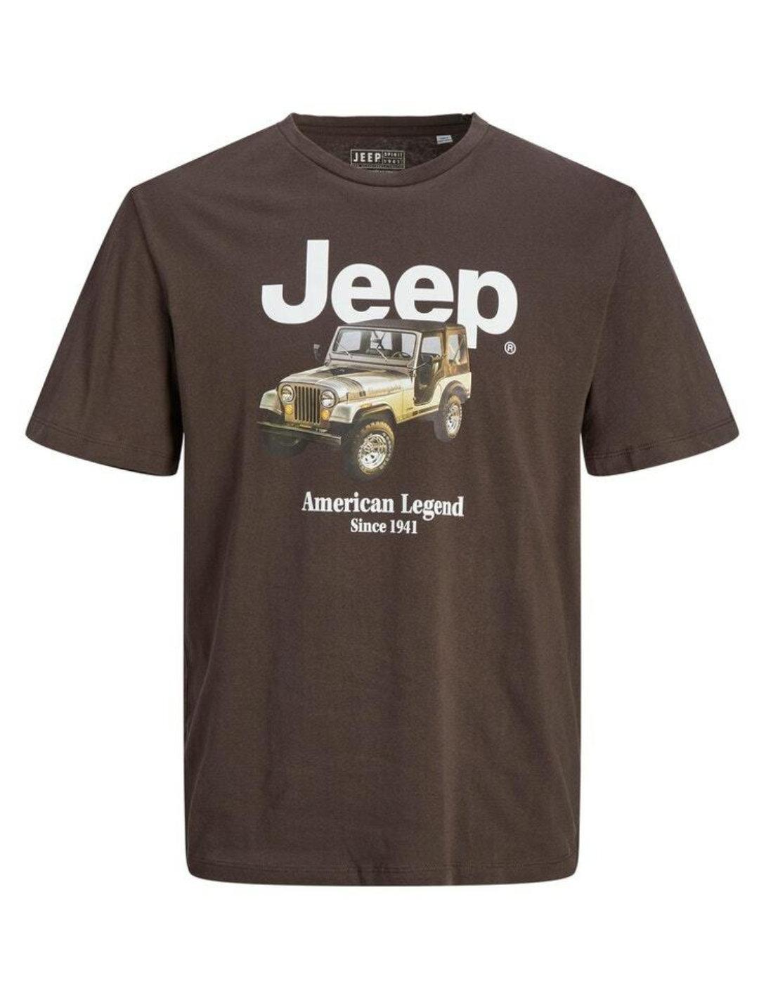 Camiseta Jack&Jones Jeep marron para hombre-b