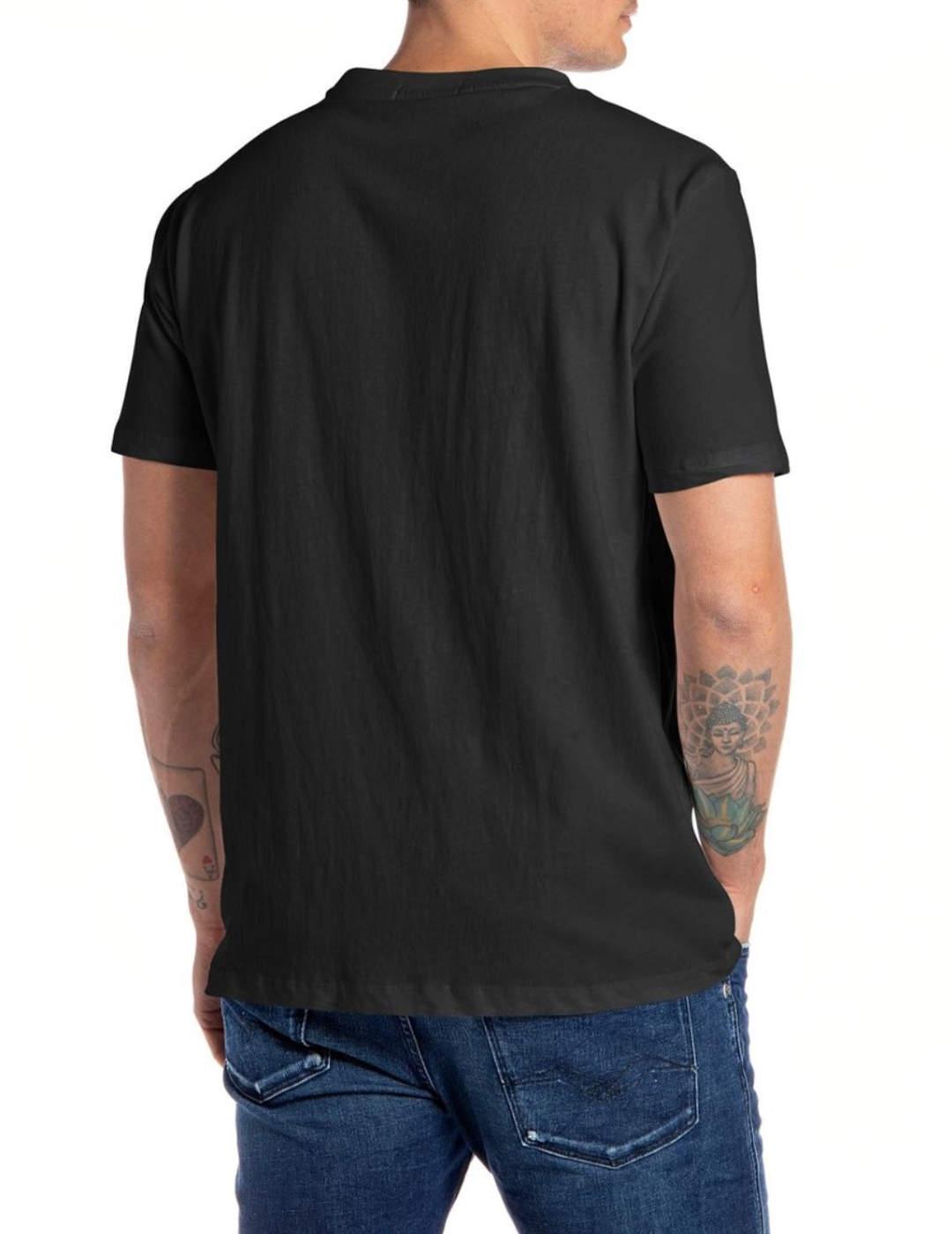 Camiseta Replay negro para hombre -b