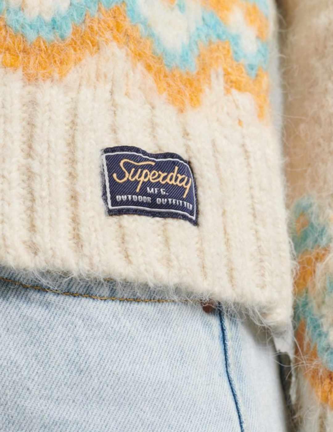 Jersey Superdry Vintage slouchy blanco de mujer-b