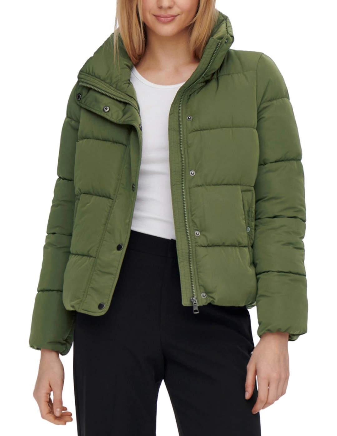 Plumas Only Cool verde militar para mujer -b