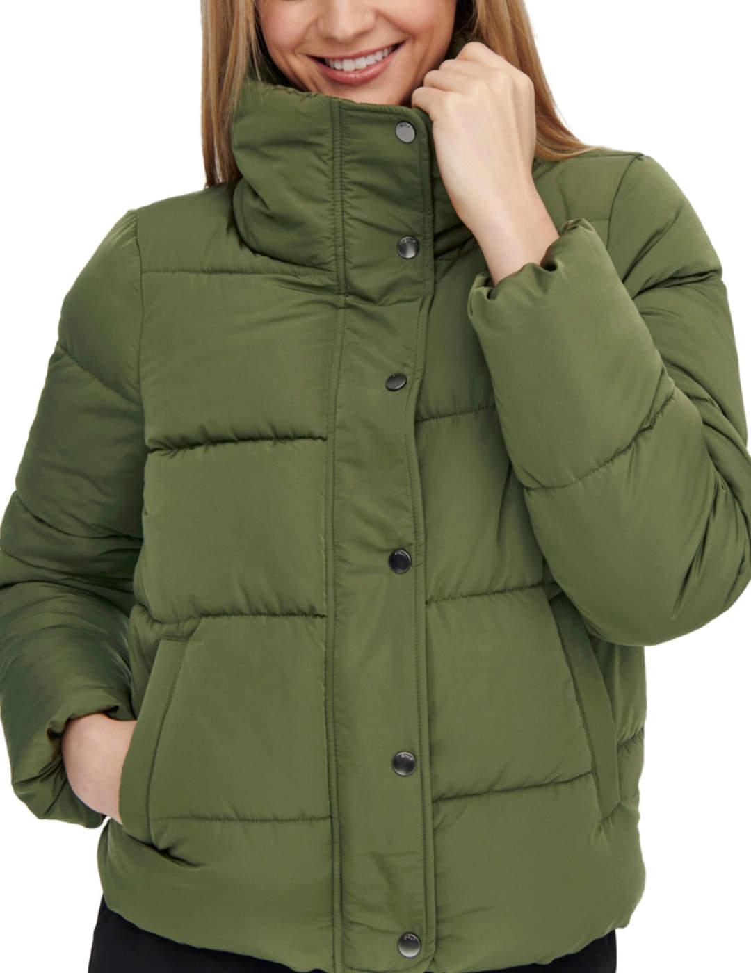 Plumas Only Cool verde militar para mujer -b