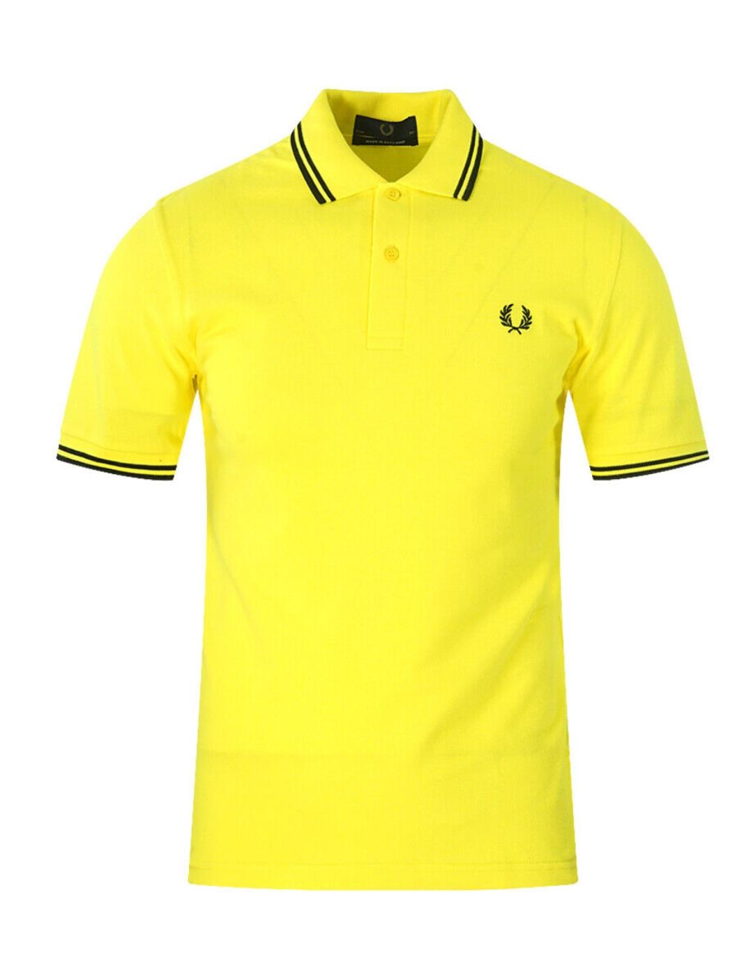 Polo Fred Perry amarillo para hombre -b