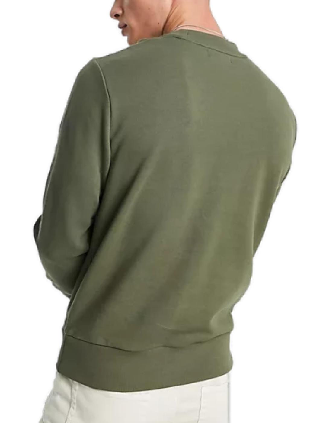 Sudadera Fred Perry Block verde para hombre -b