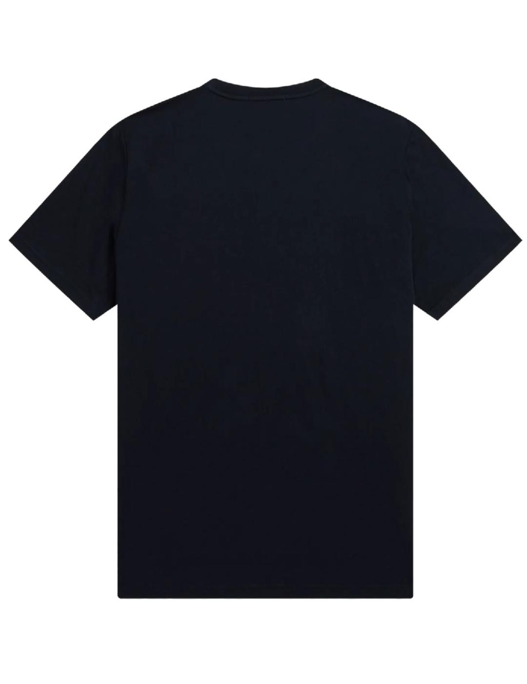 Camiseta Fred Perry marino logo centro de hombre-b