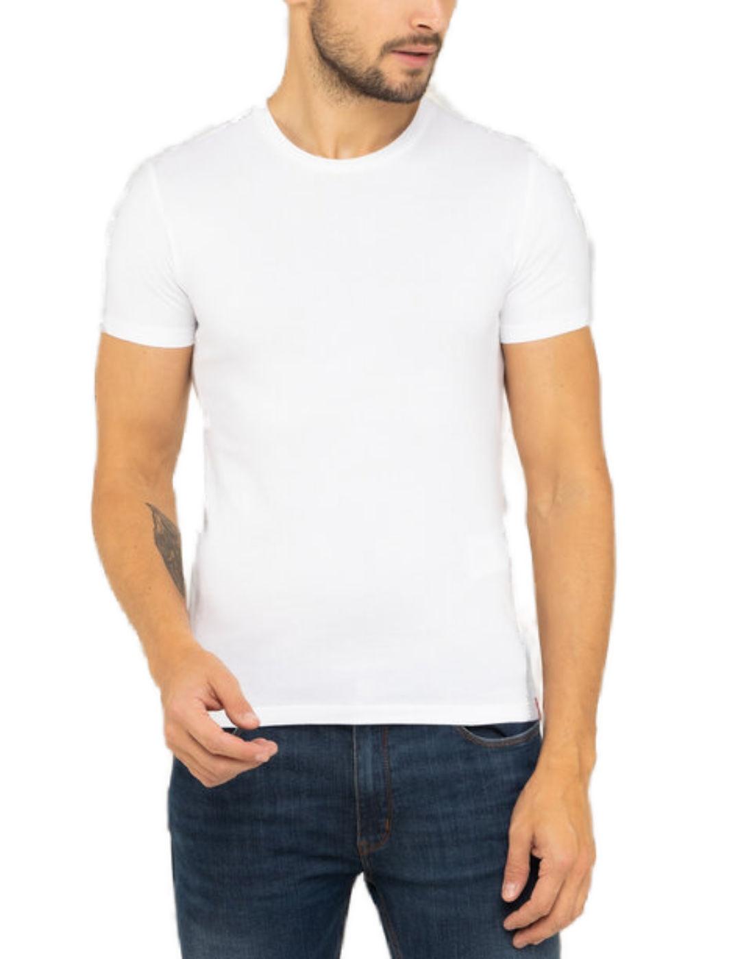 Pack de 2 camisetas levis marino y blanco hombre-v