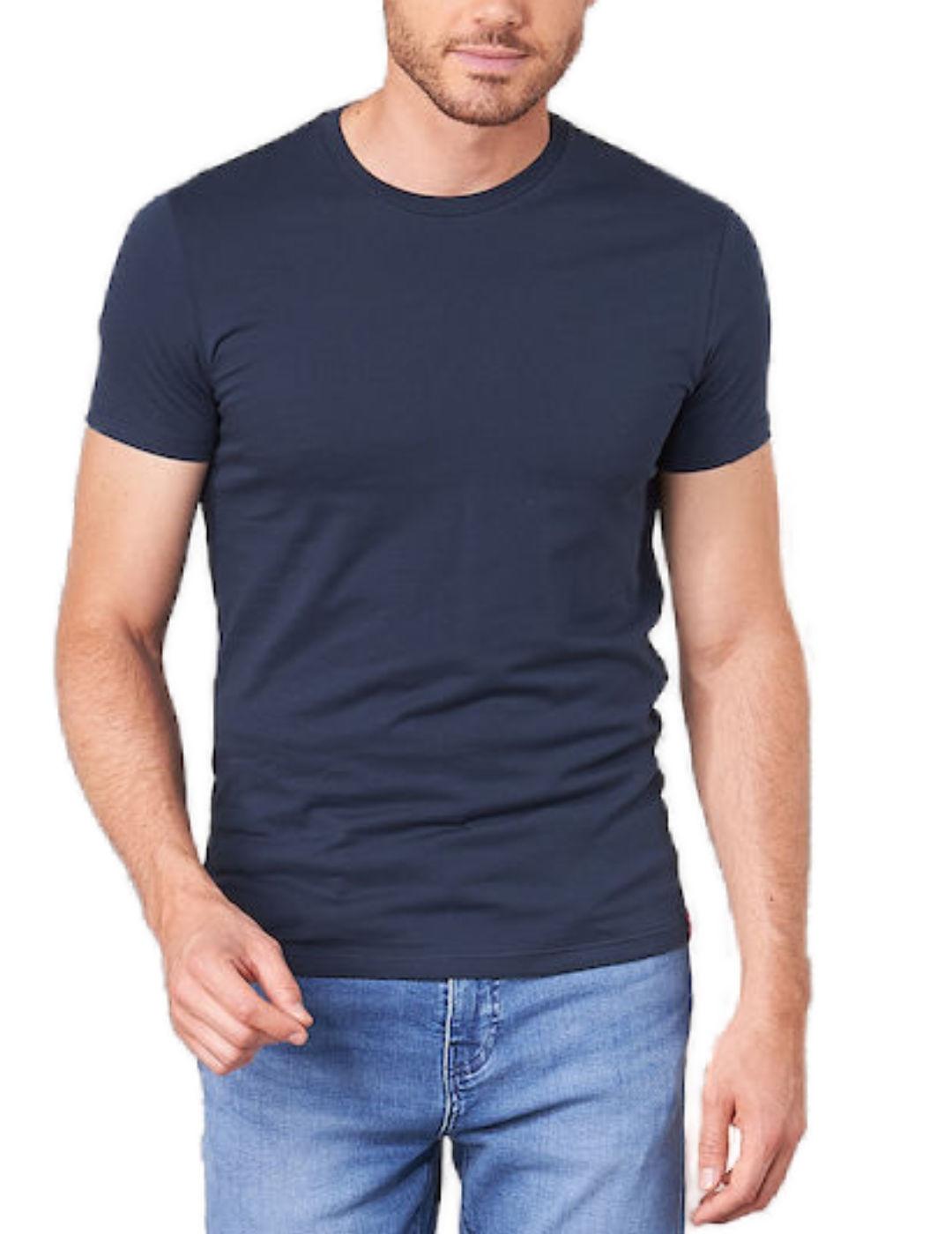 Pack 2 camisetas levis marino y blanco hombre-
