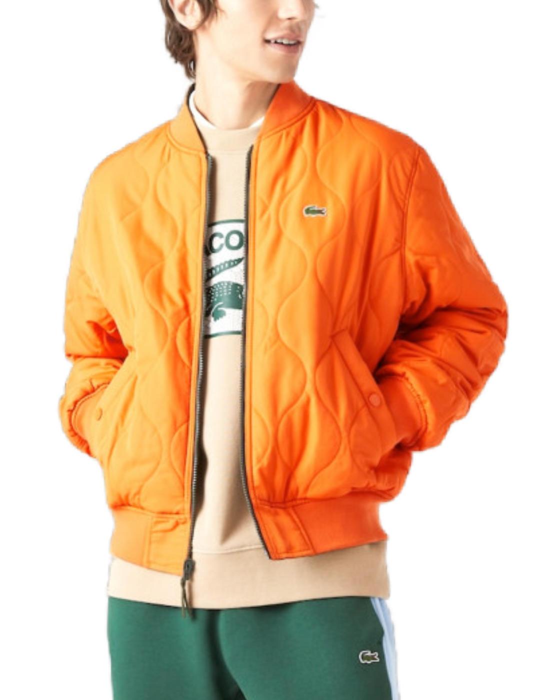 Bomber Lacoste reversible verde y naranja hombre-b