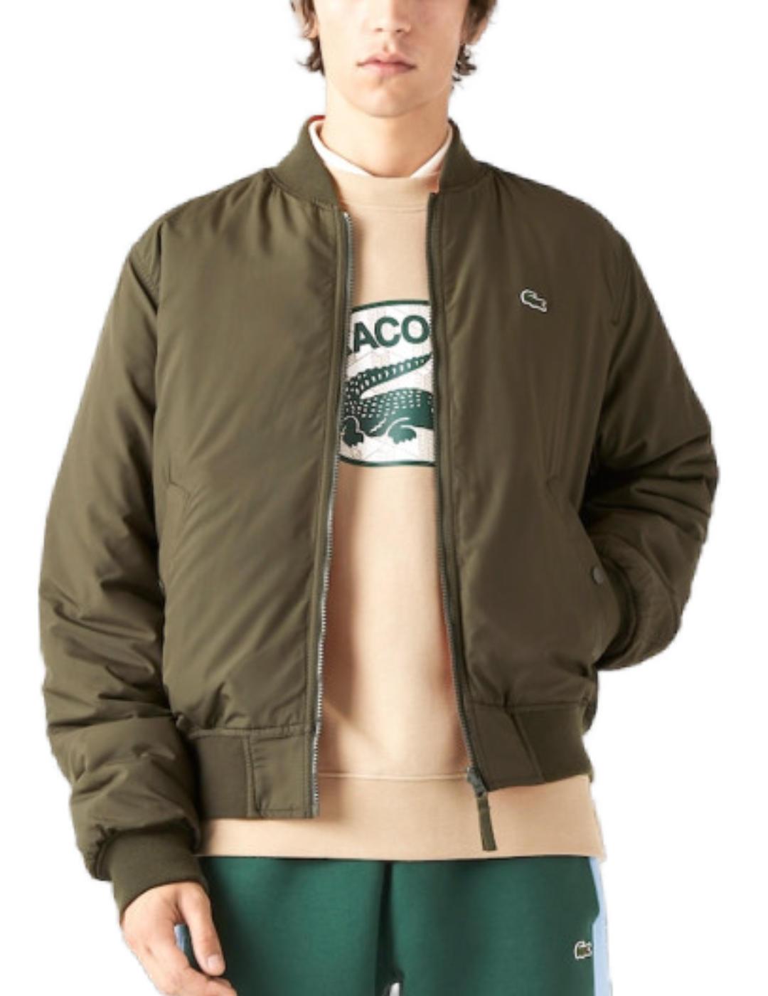 Bomber Lacoste reversible verde y naranja hombre-b