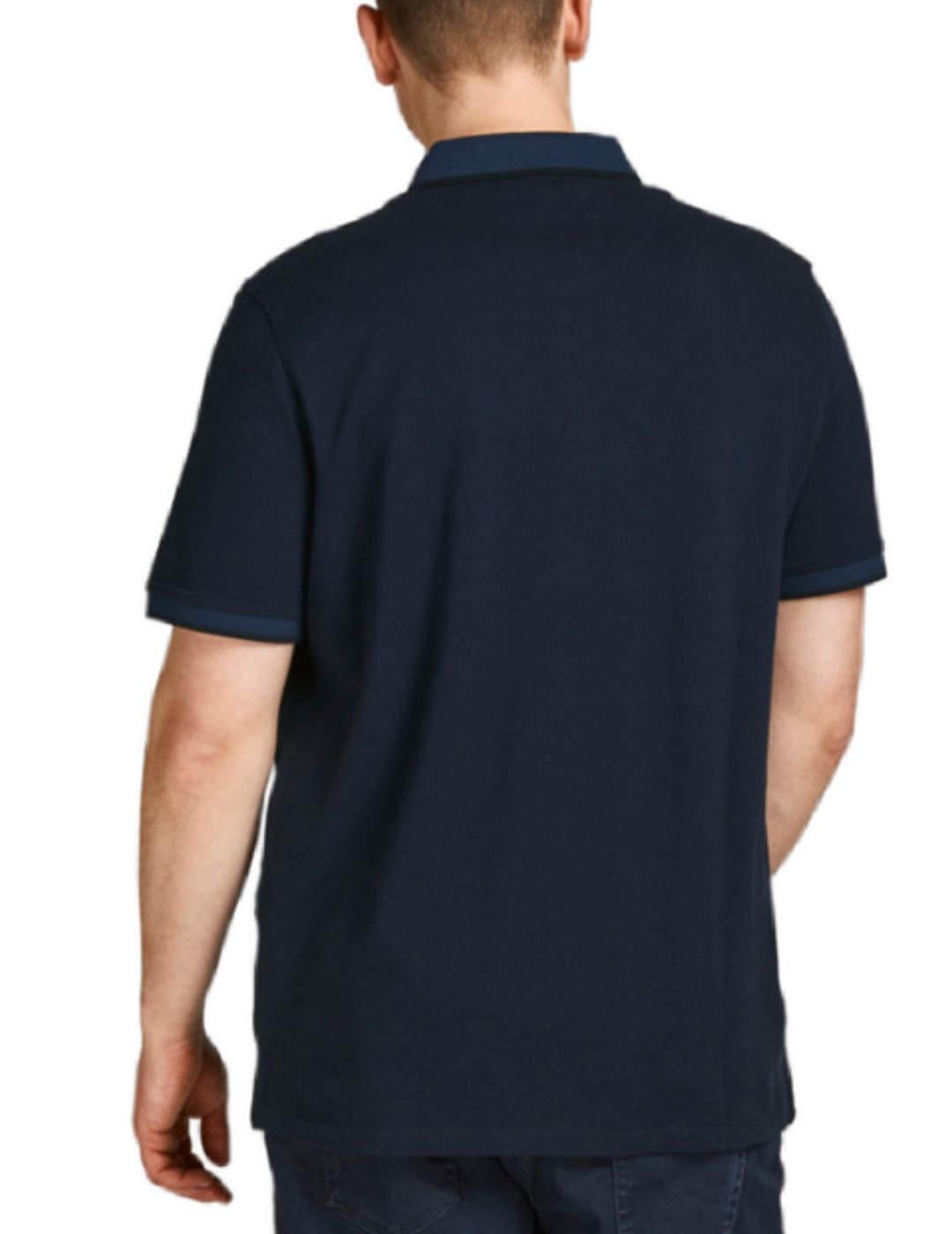 Polo Jack&Jones Paulos marino PLUS de hombre -b