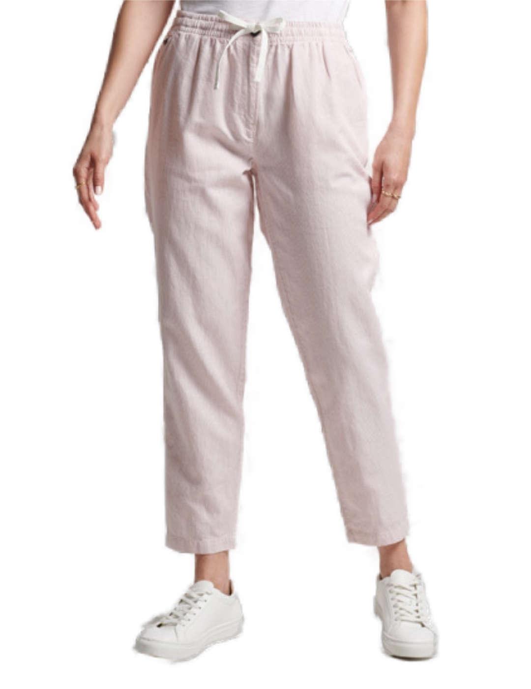 Pantalon Superdry Jogger rosa para mujer-a