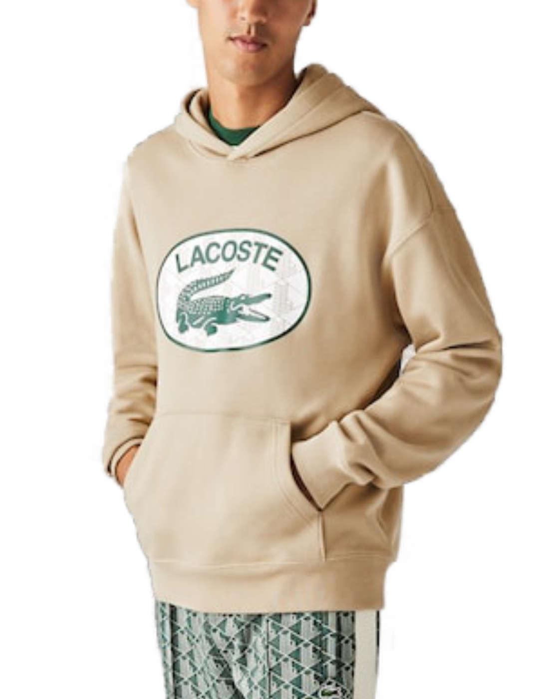 Sudadera Lacoste beige de hombre-b