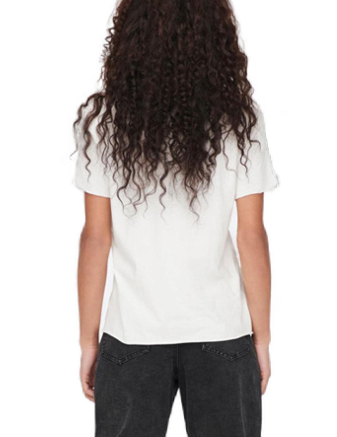 Camiseta Only Lucy blanca para mujer-b