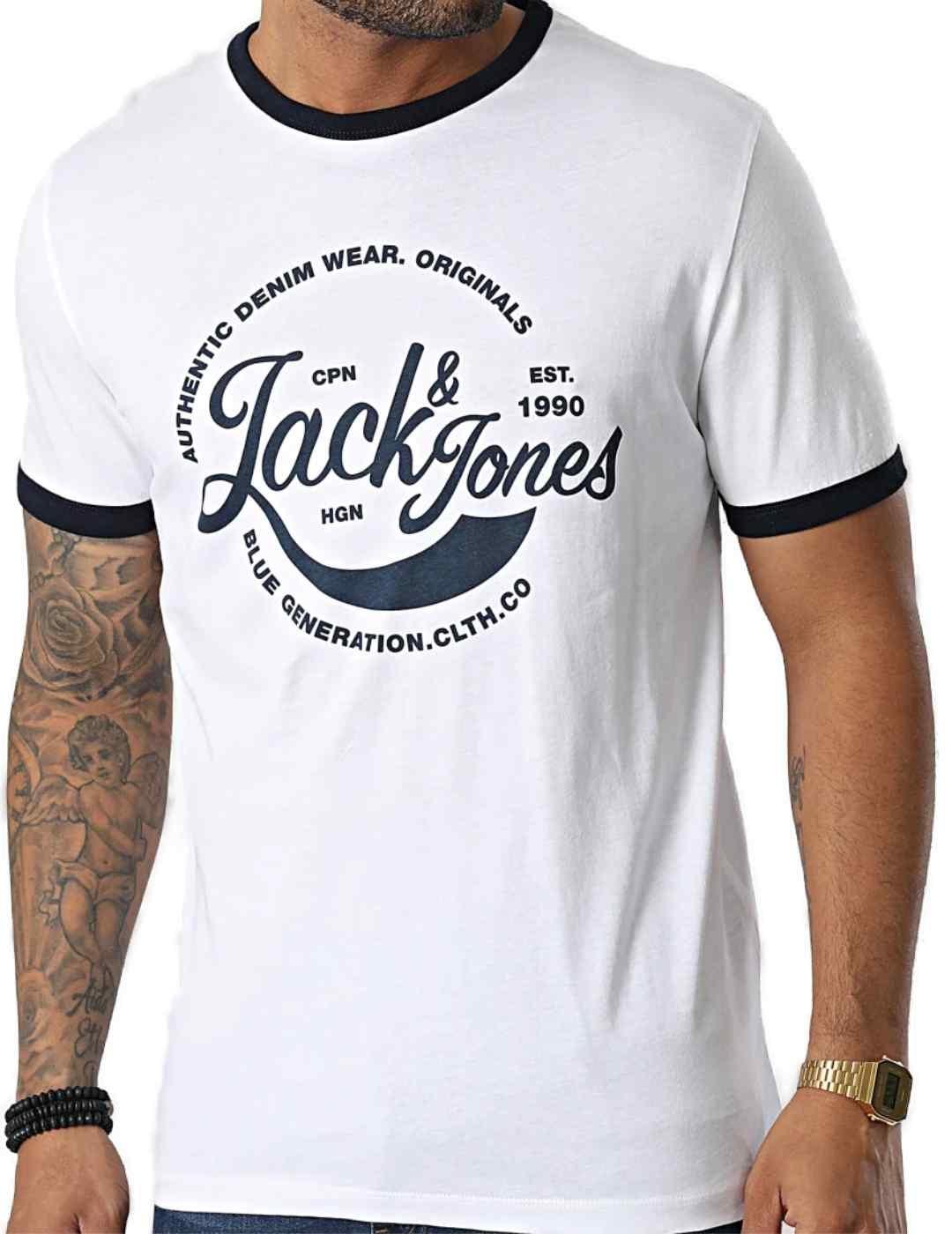 Camiseta Jack&Jones Mbappe blanco para hombre-b