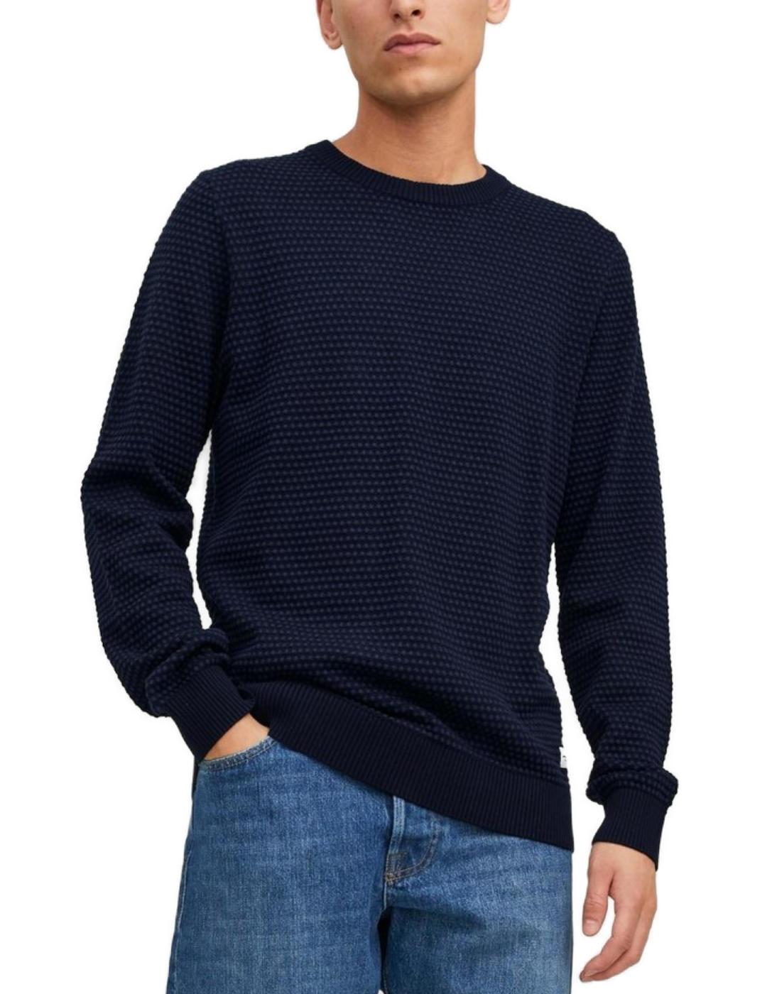 Jersey Jack&Jones Atlas marino para hombre-b