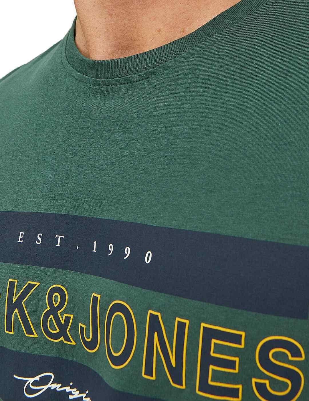 Camiseta Jack&Jones Friday verde para hombre-b