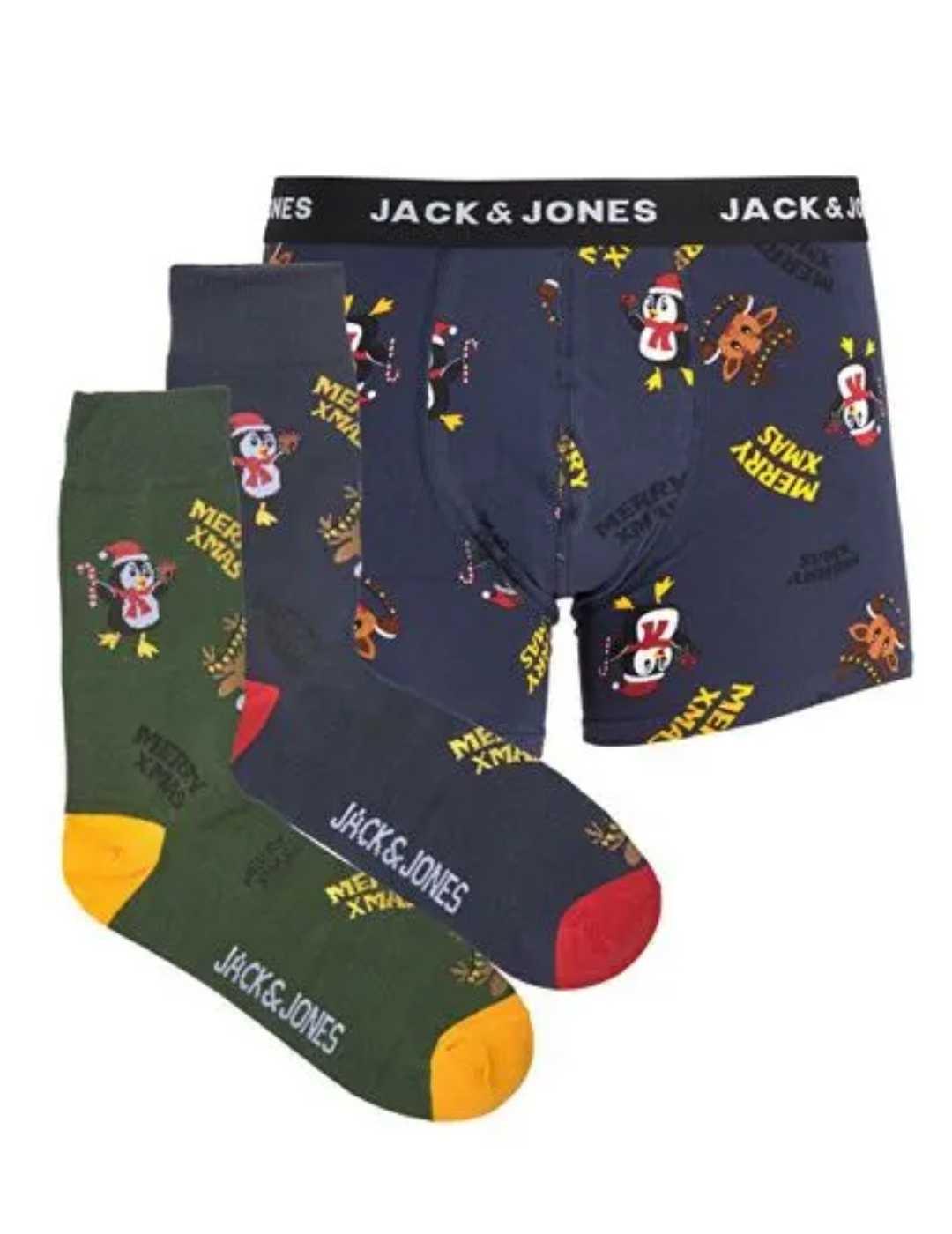 Pack Jack&Jones intimo y calcetin Xmas de hombre-b