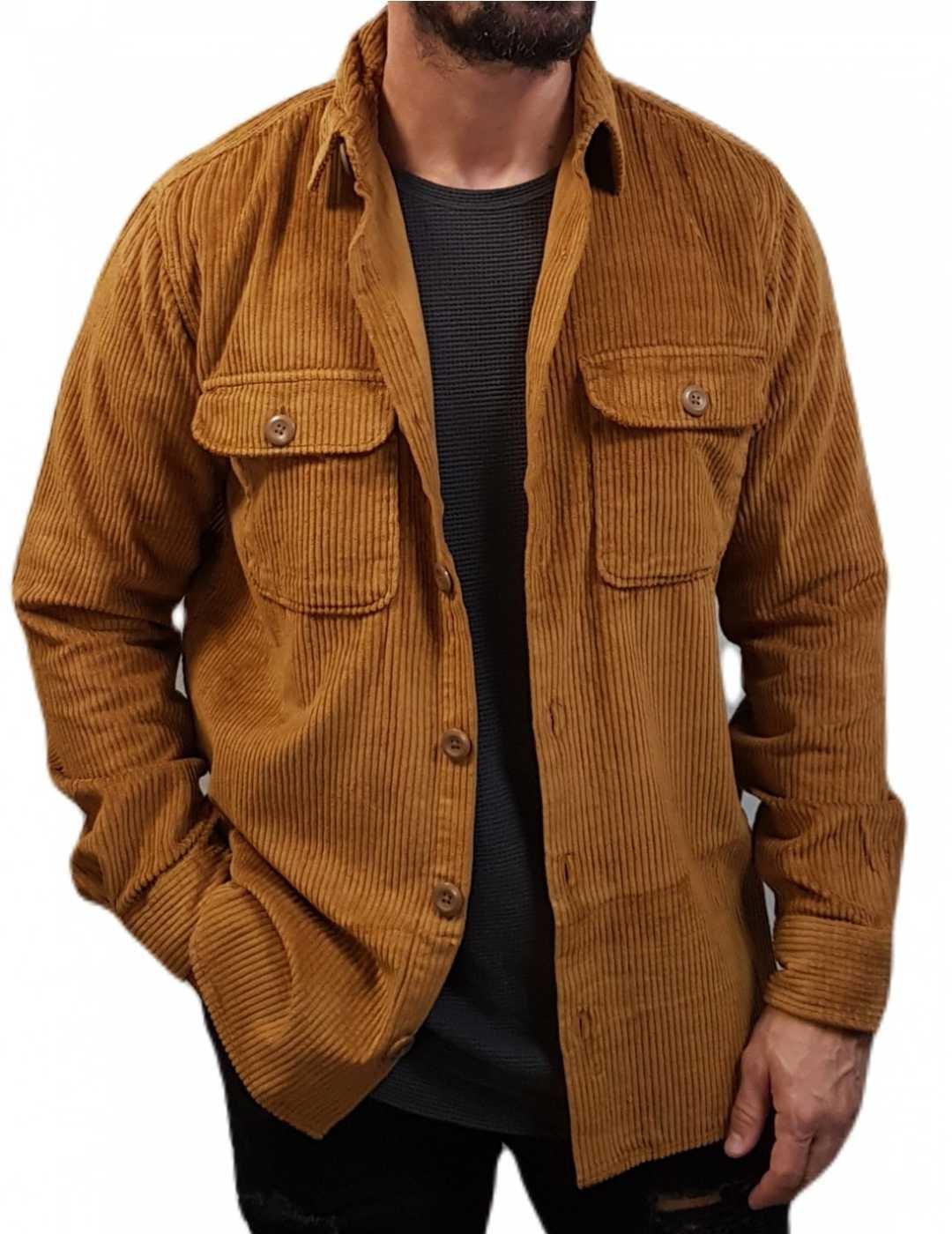 Sobrecamisa Jack&Jones Darren camel para hombre-b