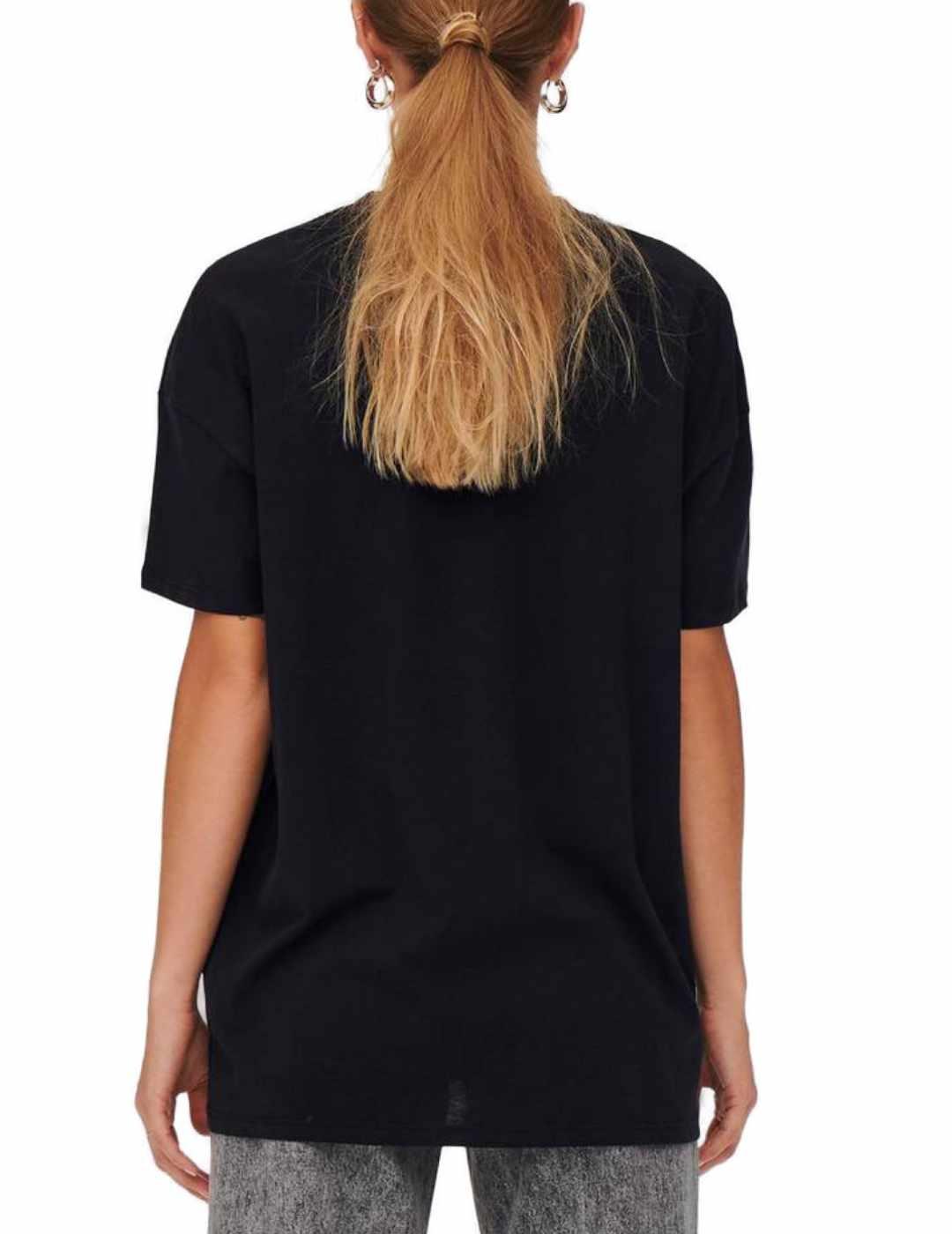 Camiseta Only Fiana negro para mujer -b