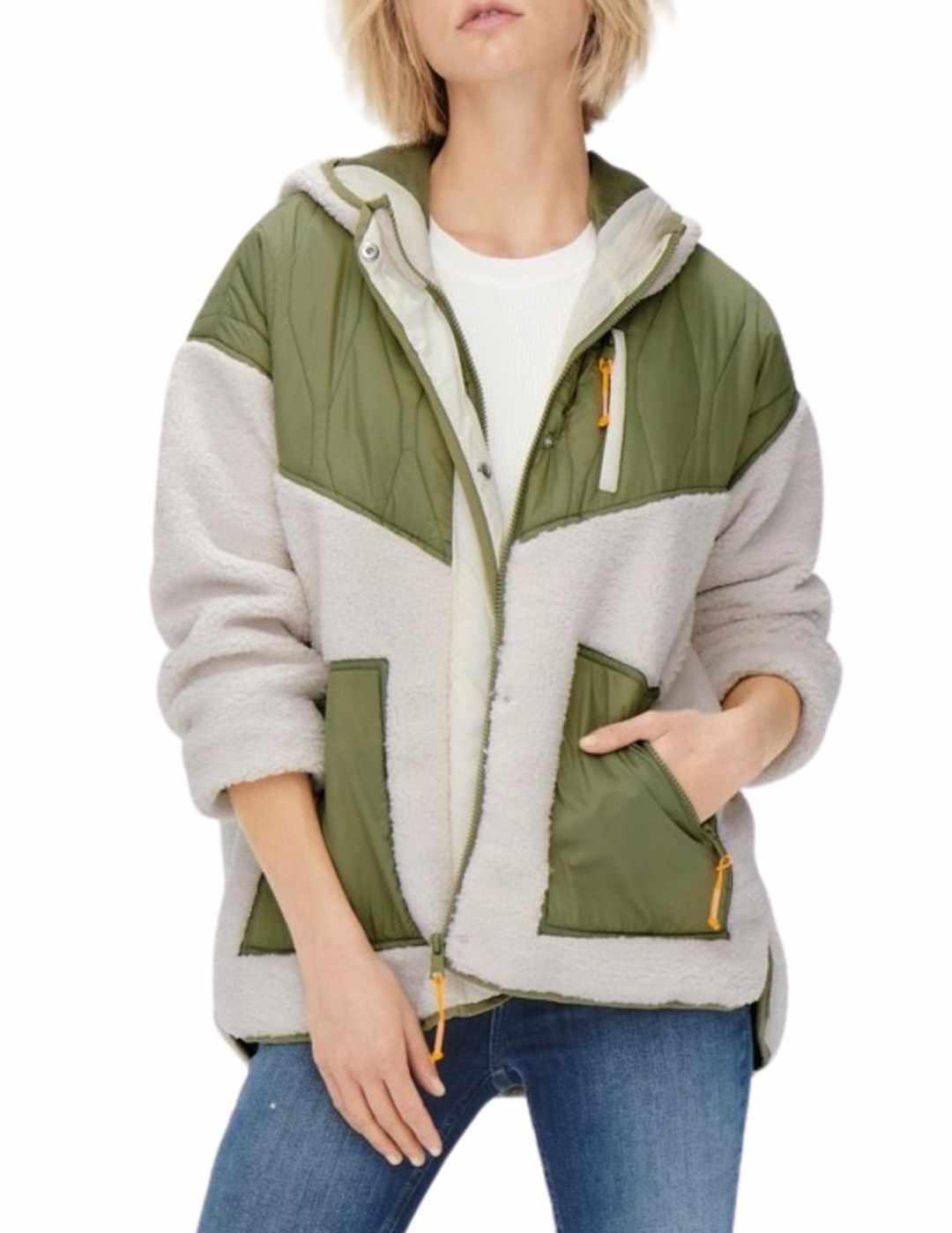 Chaqueta Only Tinka verde/gris para mujer -b