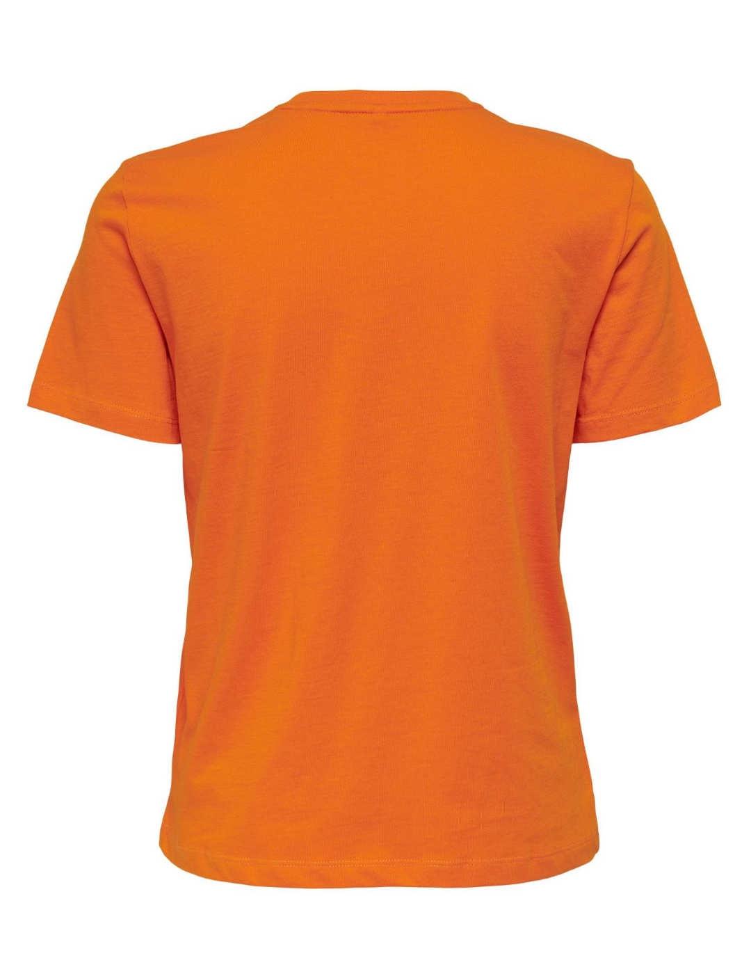 Camiseta Only Mille naranja de mujer-b