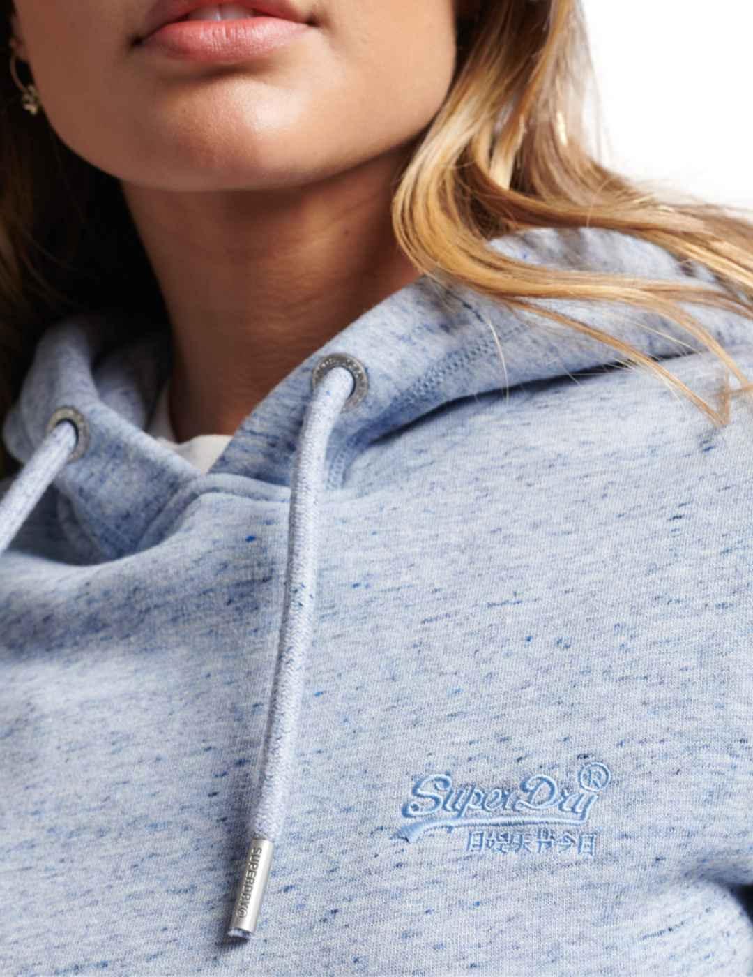 Sudadera Superdry Logo marino para mujer-b