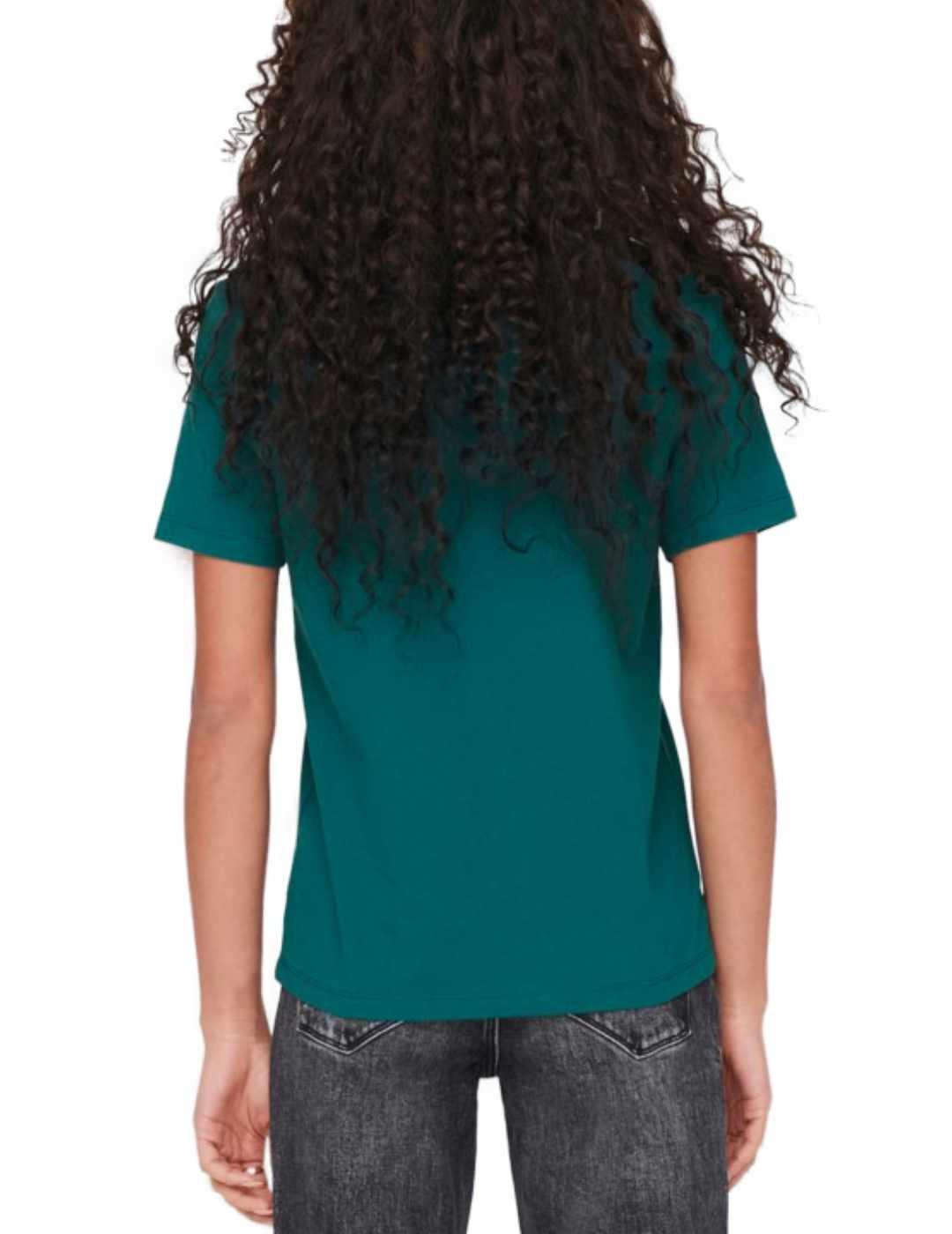 Camiseta Only Diane verde para mujer -b